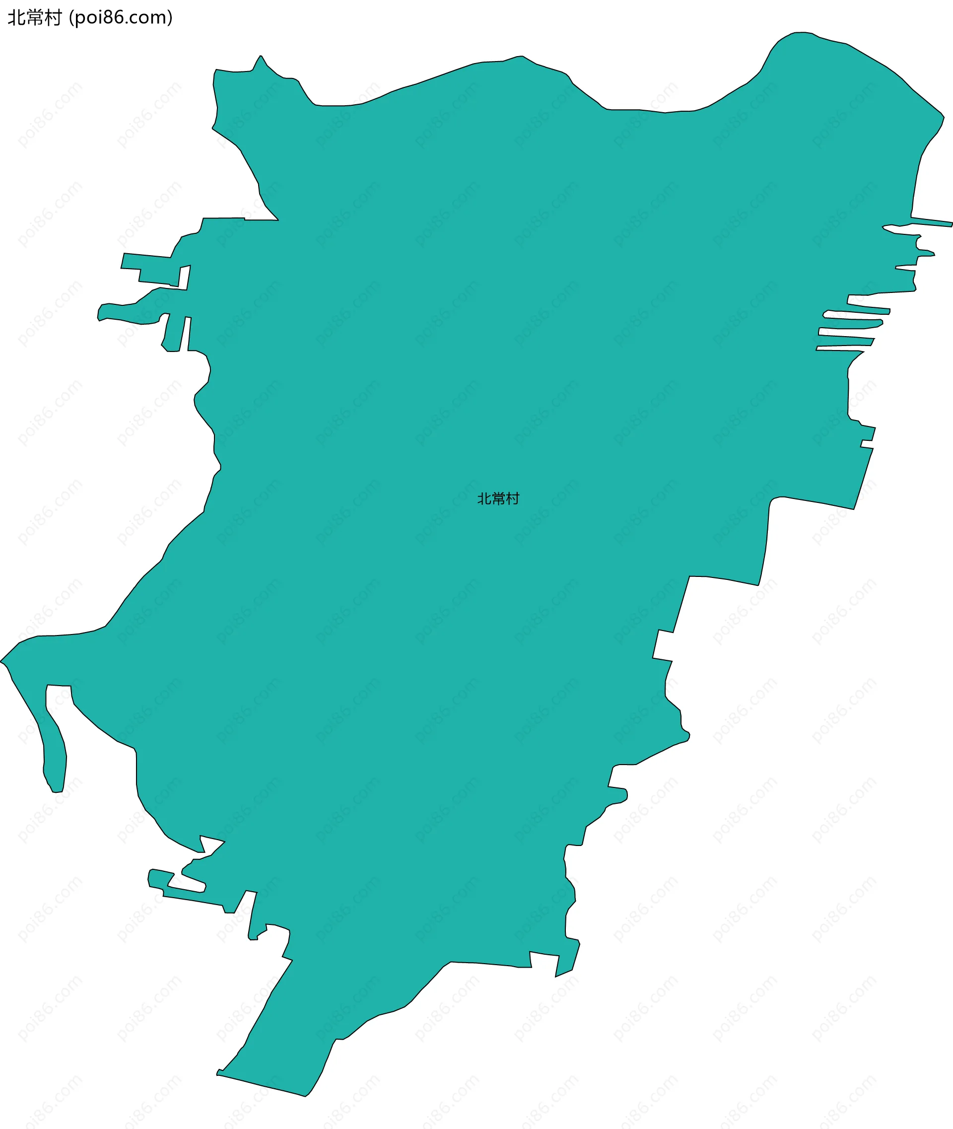 北常村边界地图