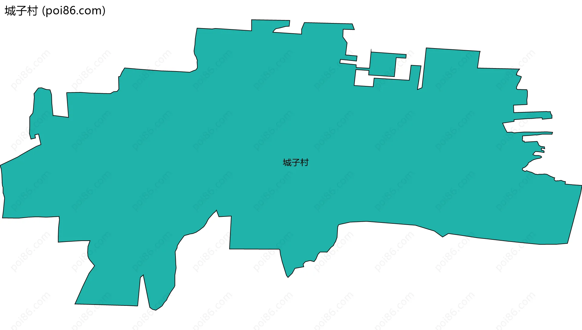 城子村边界地图