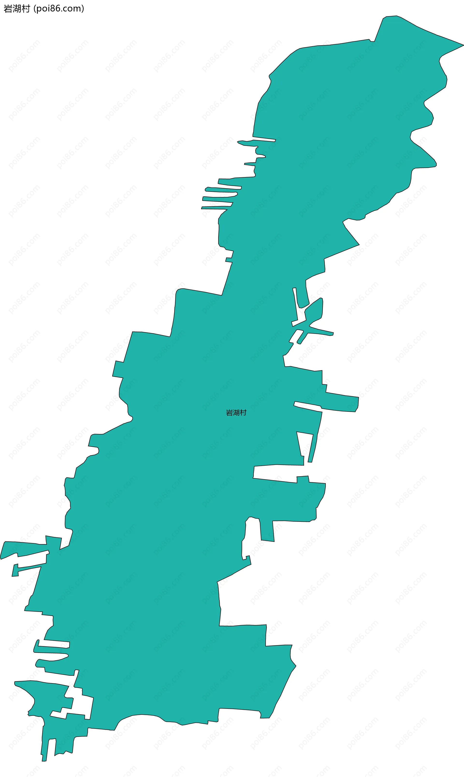 岩湖村边界地图