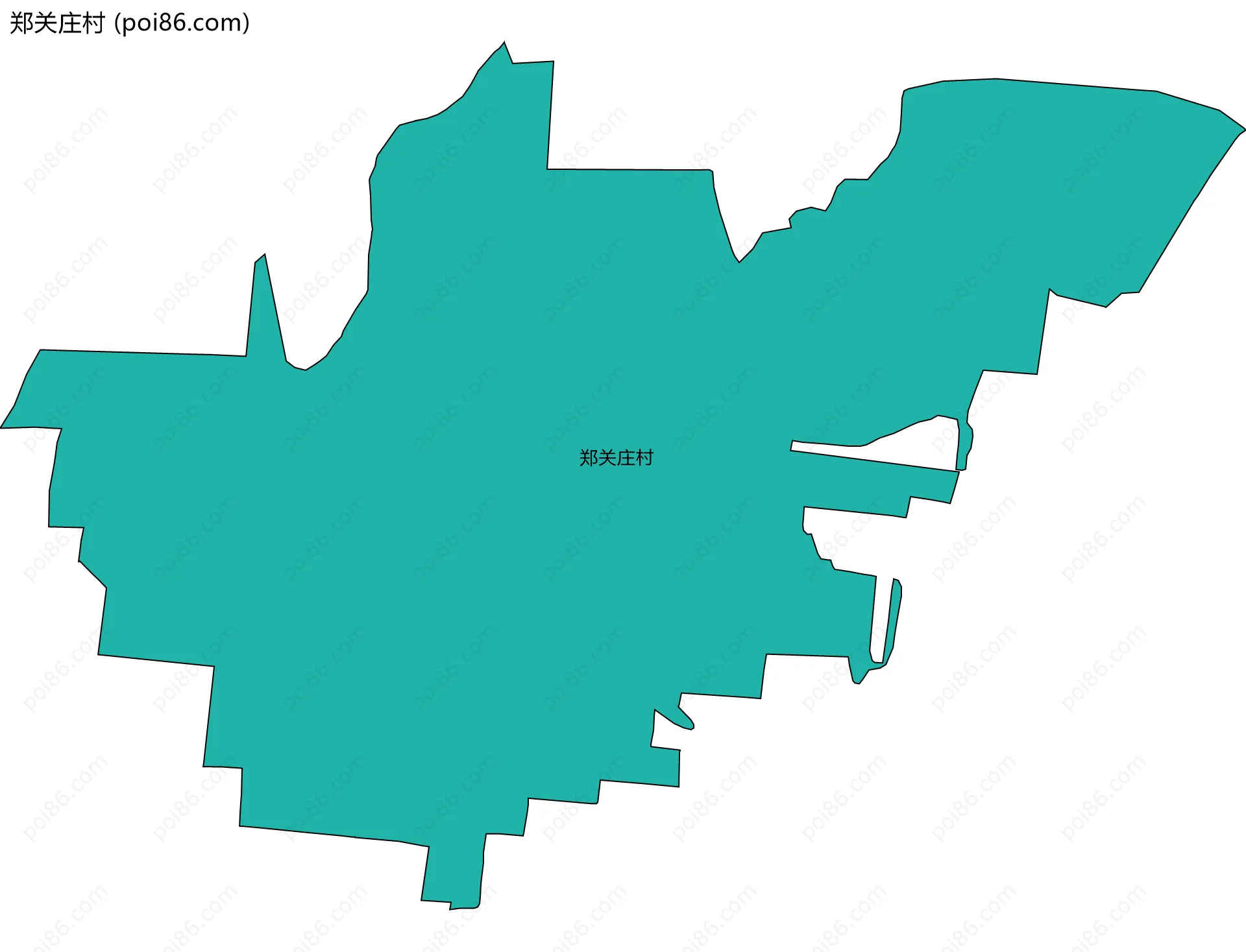 郑关庄村边界地图