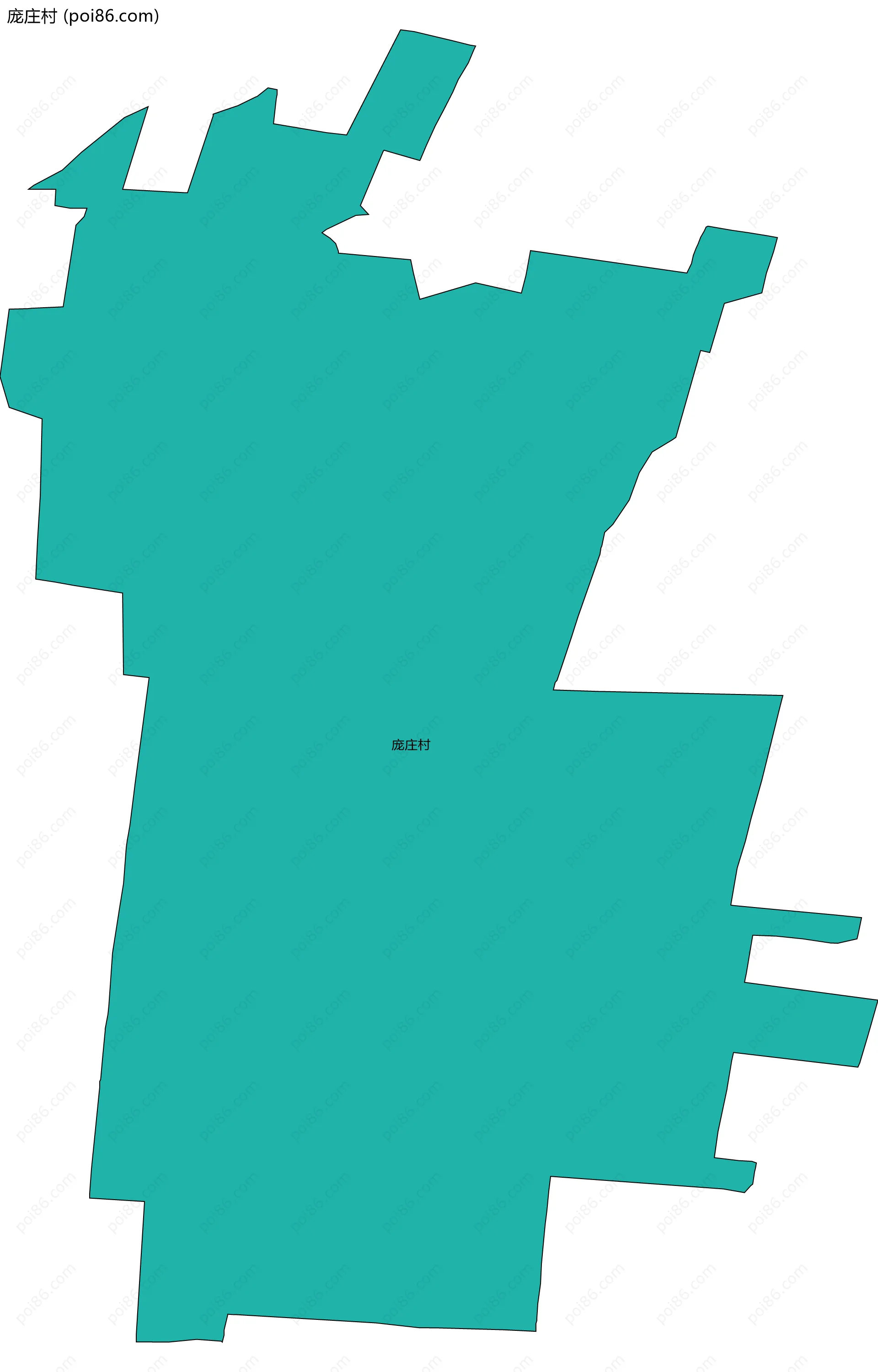 庞庄村边界地图