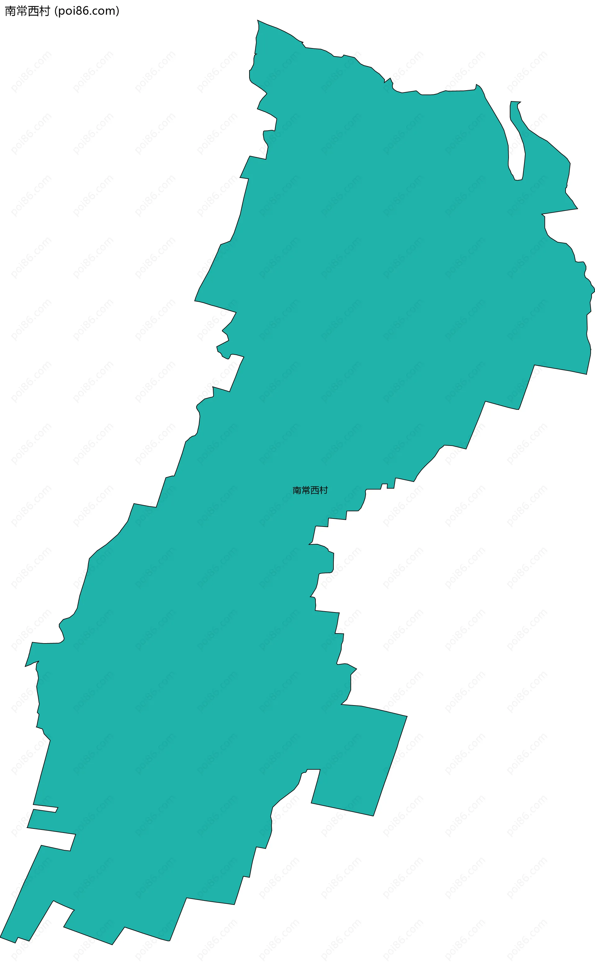 南常西村边界地图