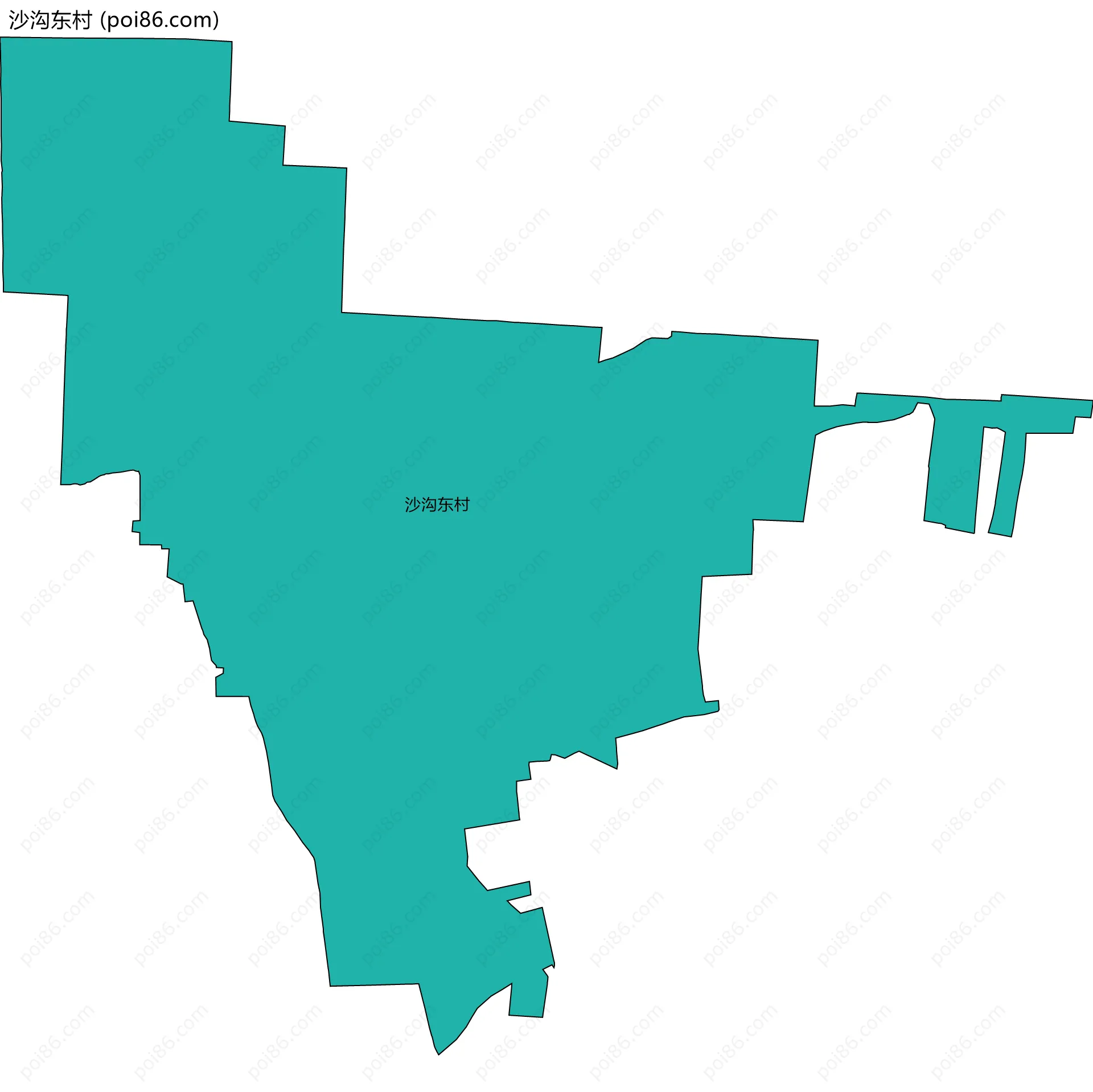 沙沟东村边界地图