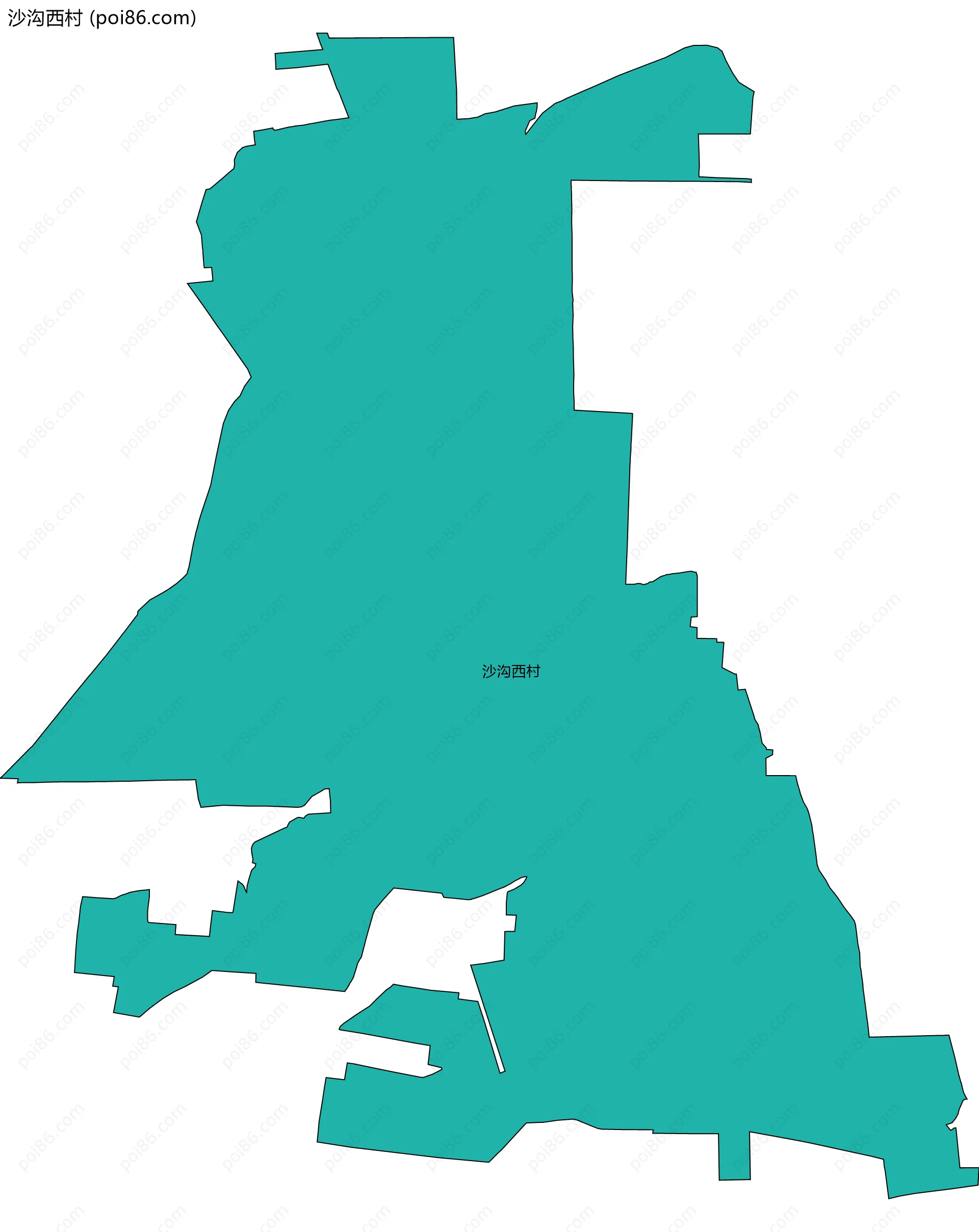 沙沟西村边界地图