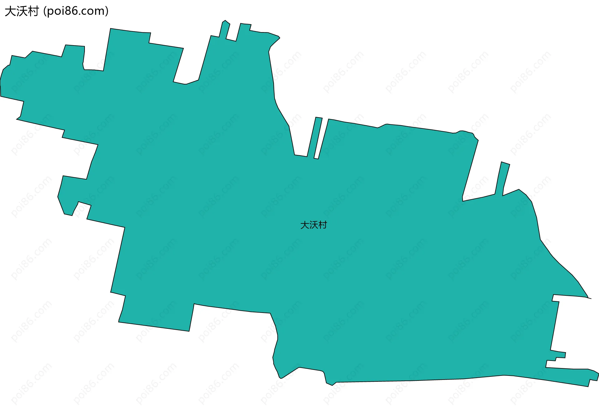 大沃村边界地图