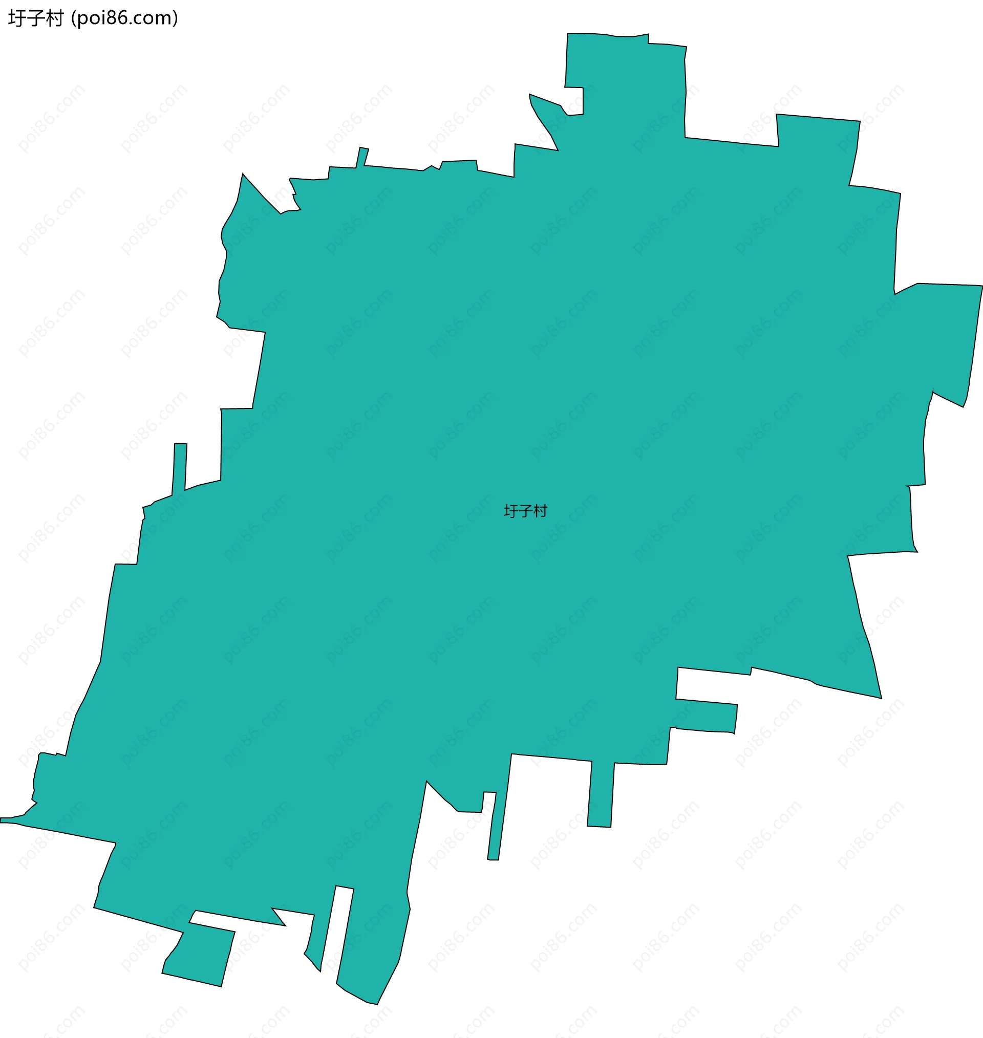 圩子村边界地图