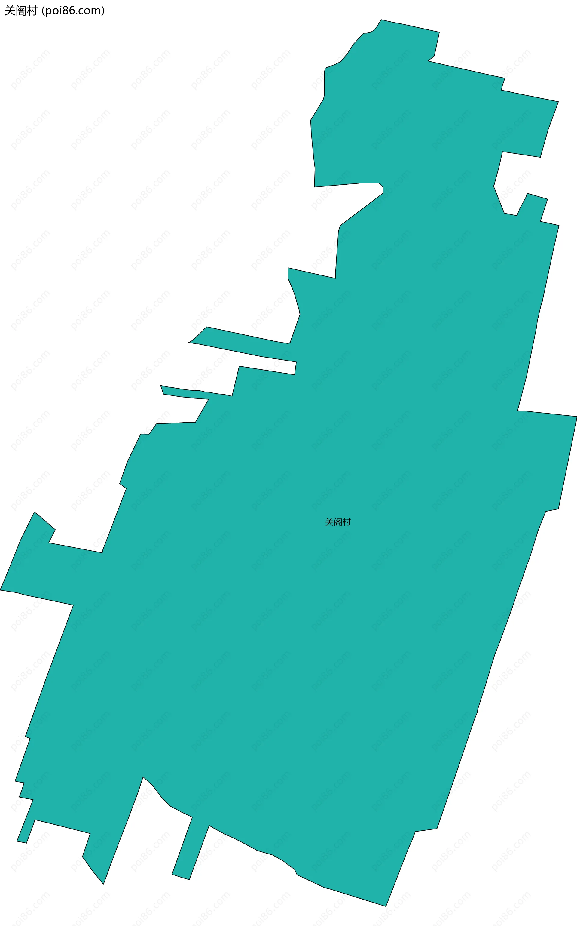 关阁村边界地图