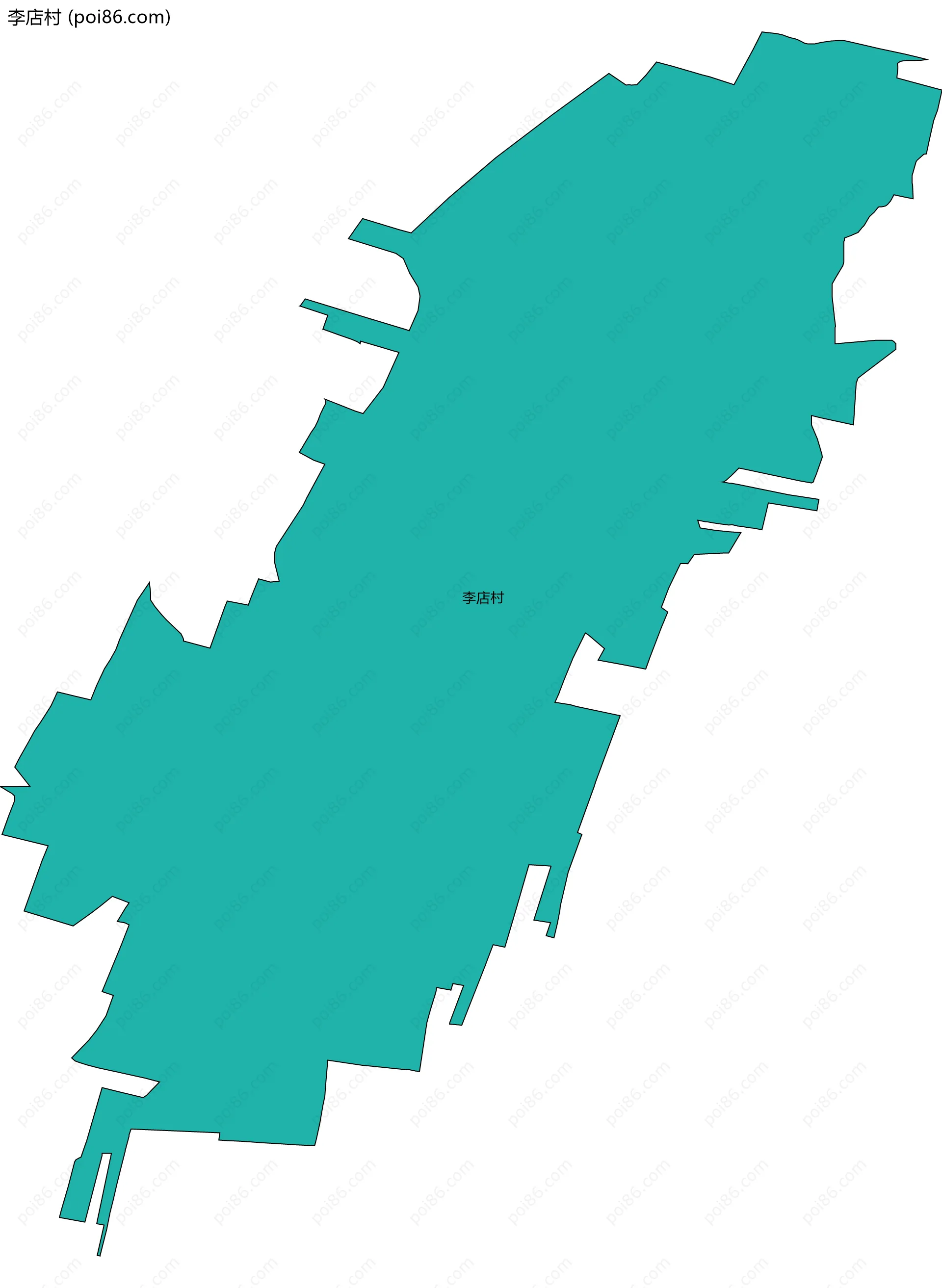 李店村边界地图