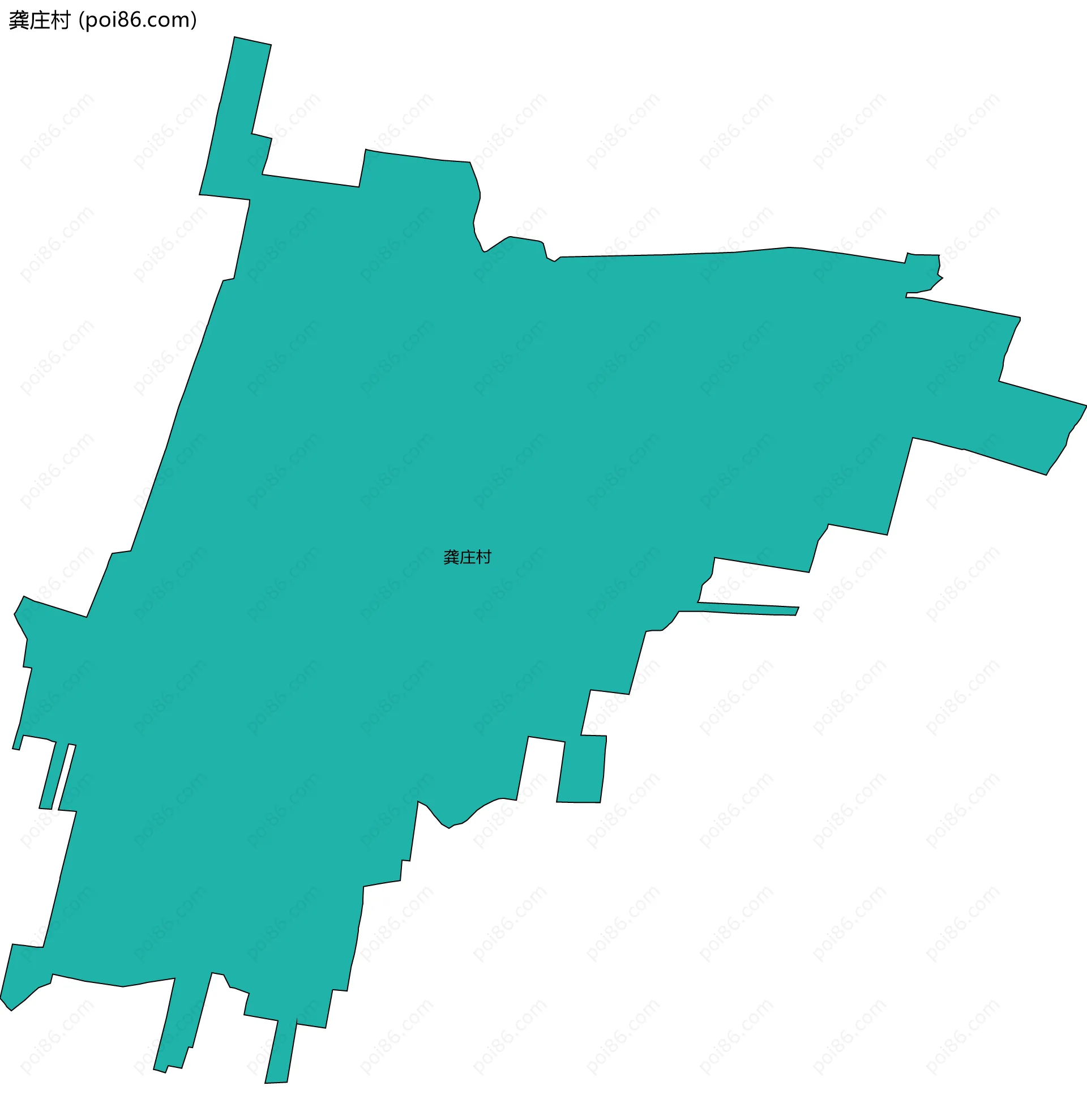 龚庄村边界地图