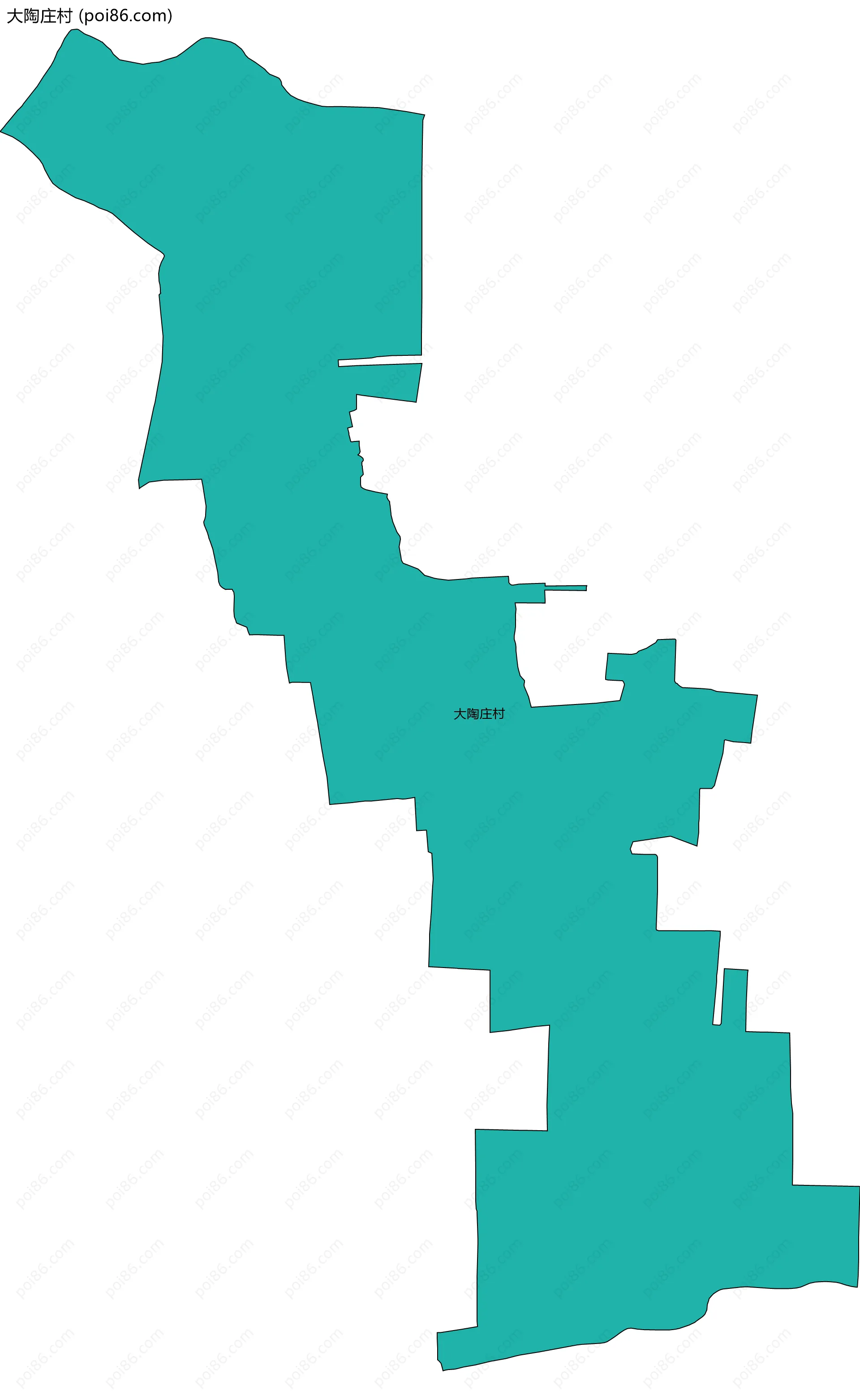 大陶庄村边界地图