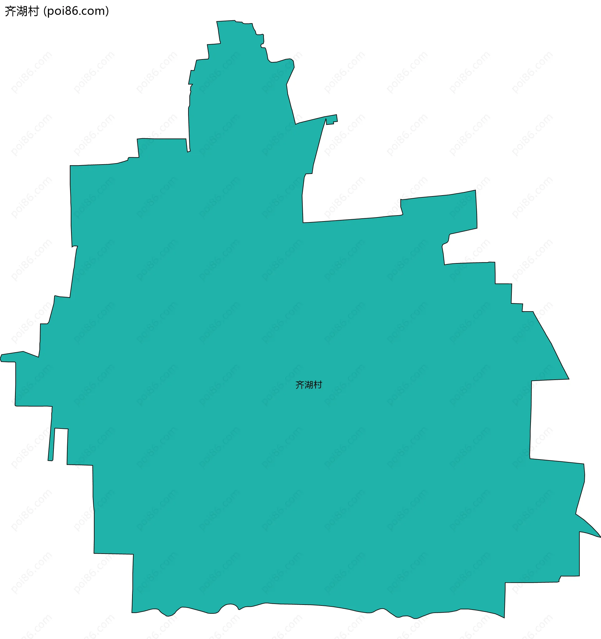 齐湖村边界地图