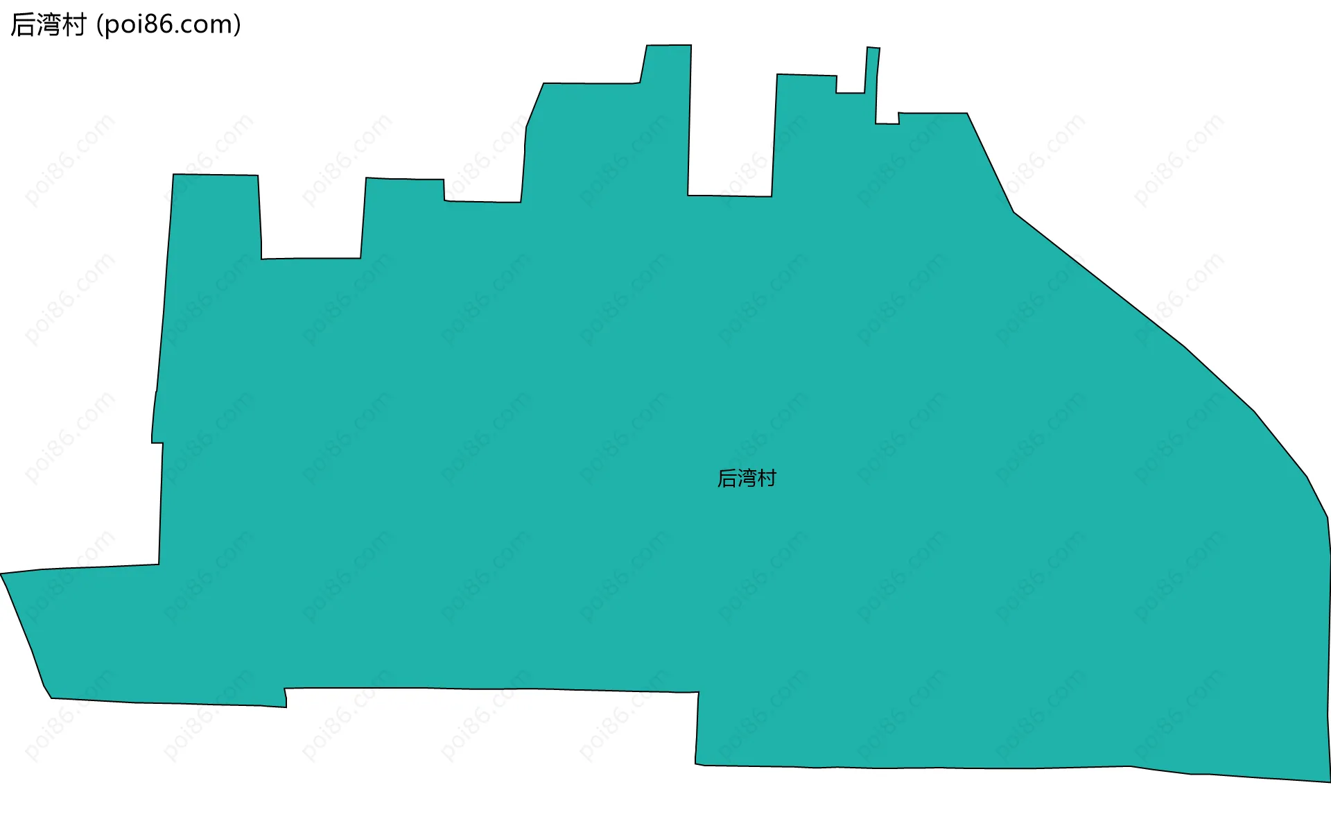 后湾村边界地图