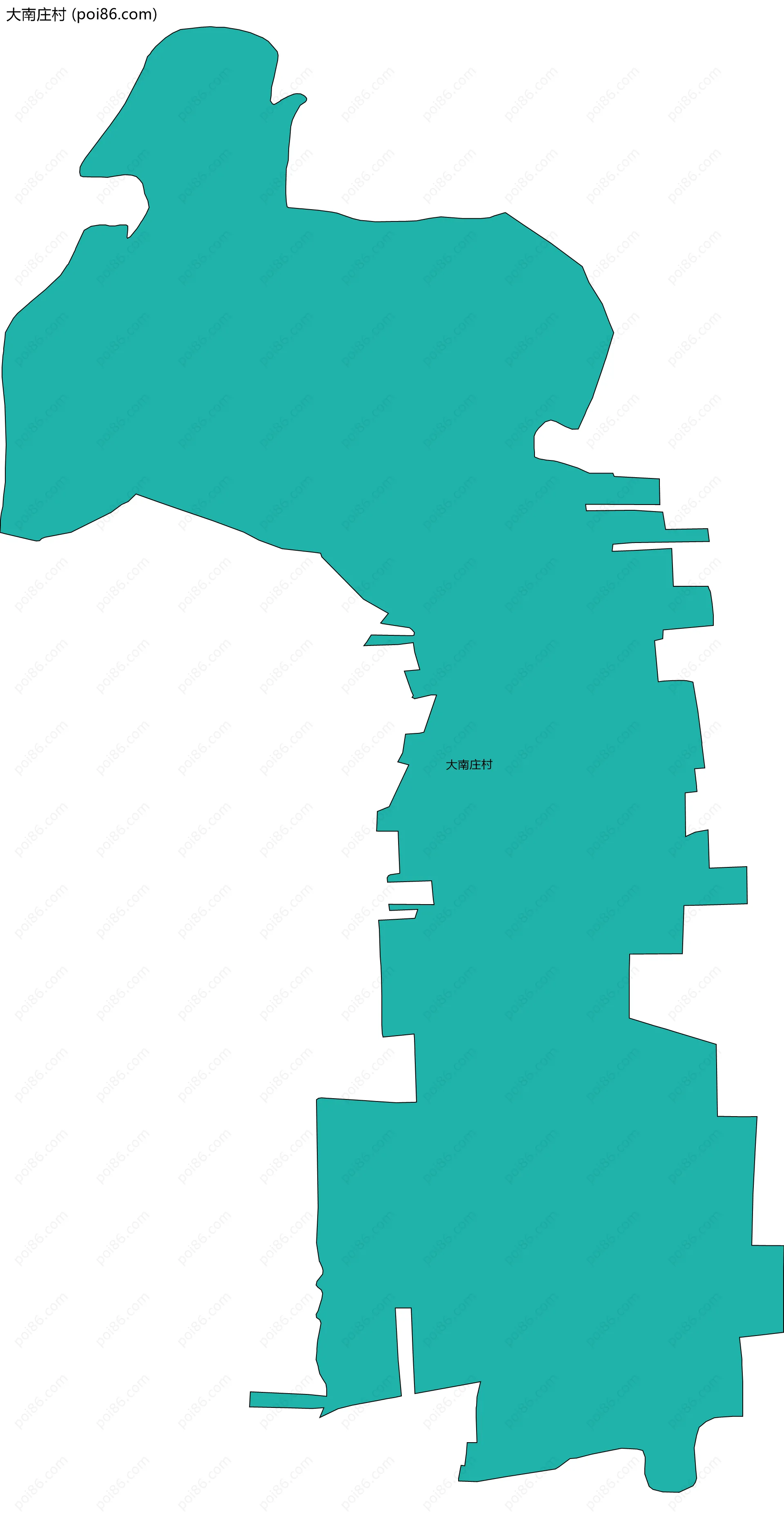 大南庄村边界地图