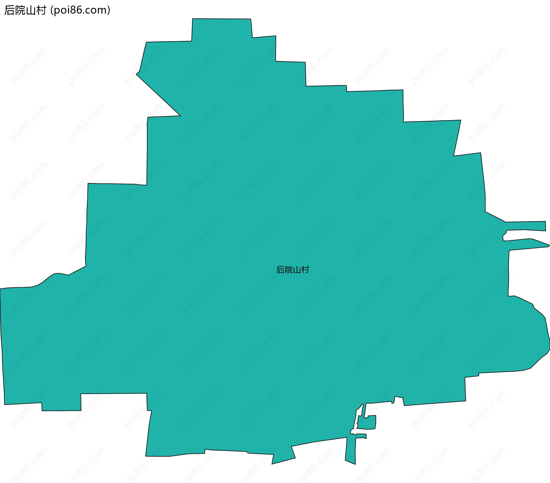 后院山村边界地图