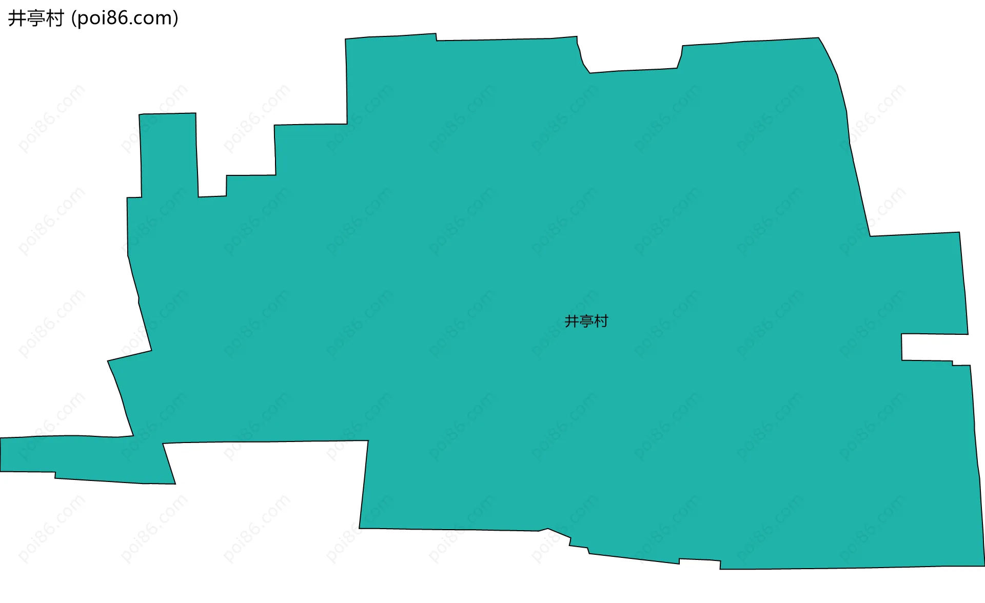 井亭村边界地图