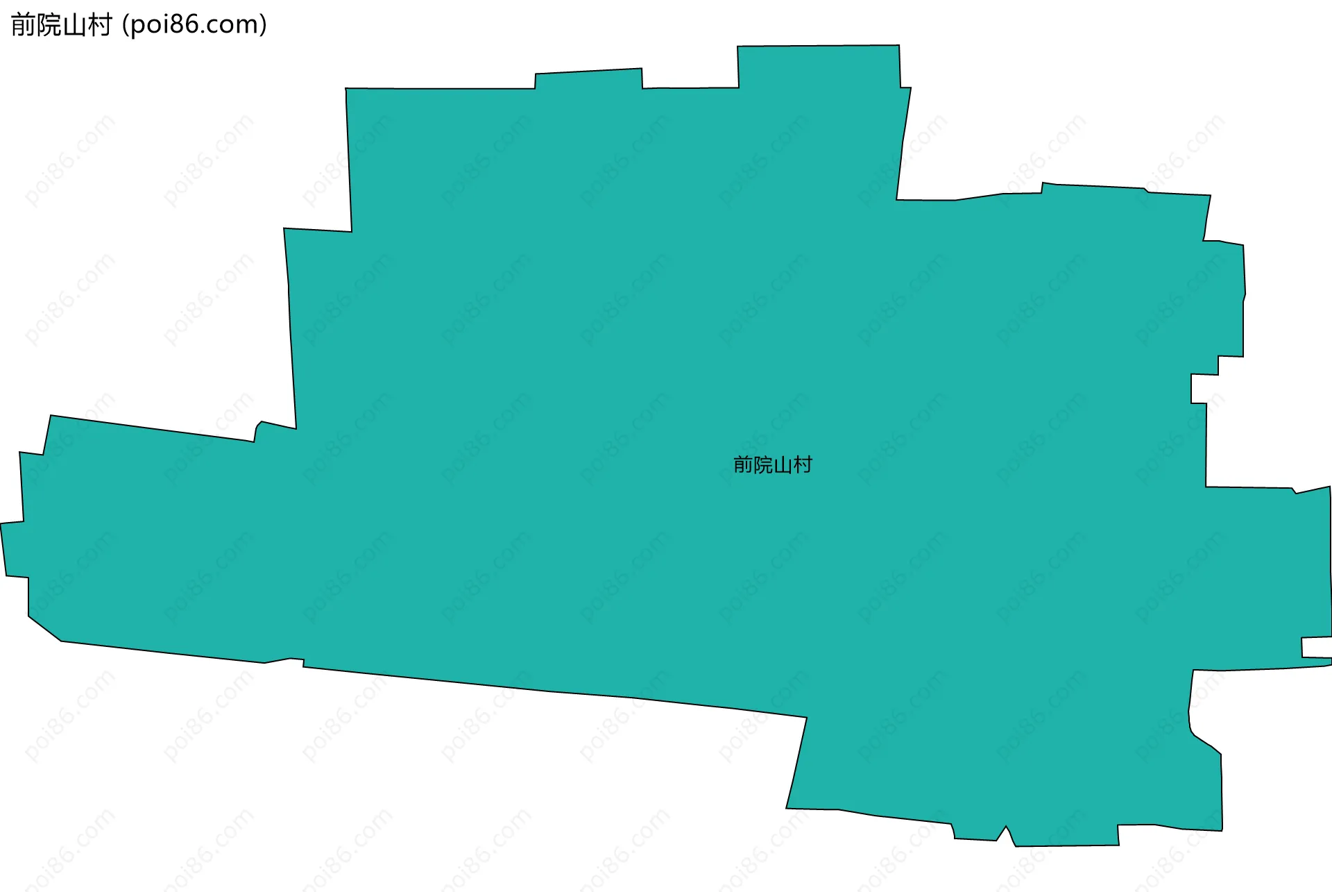 前院山村边界地图