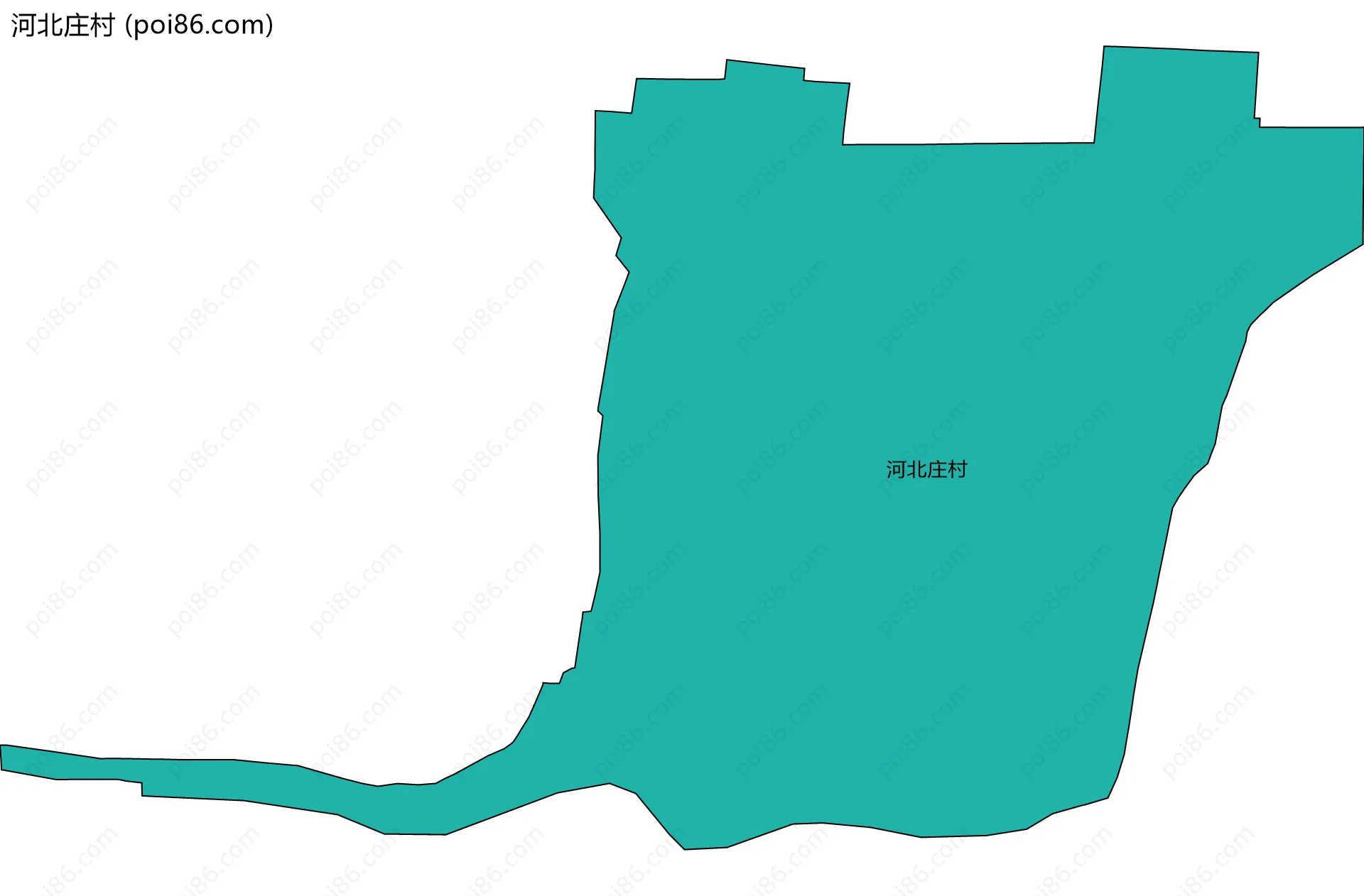 河北庄村边界地图
