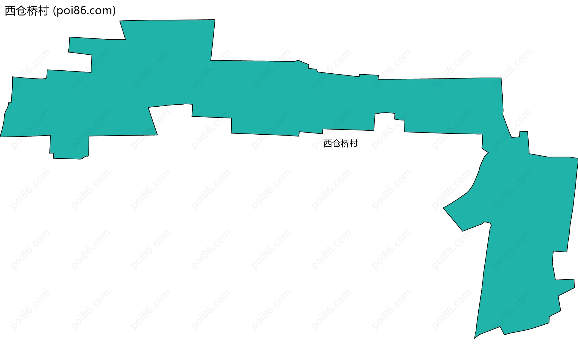 西仓桥村边界地图