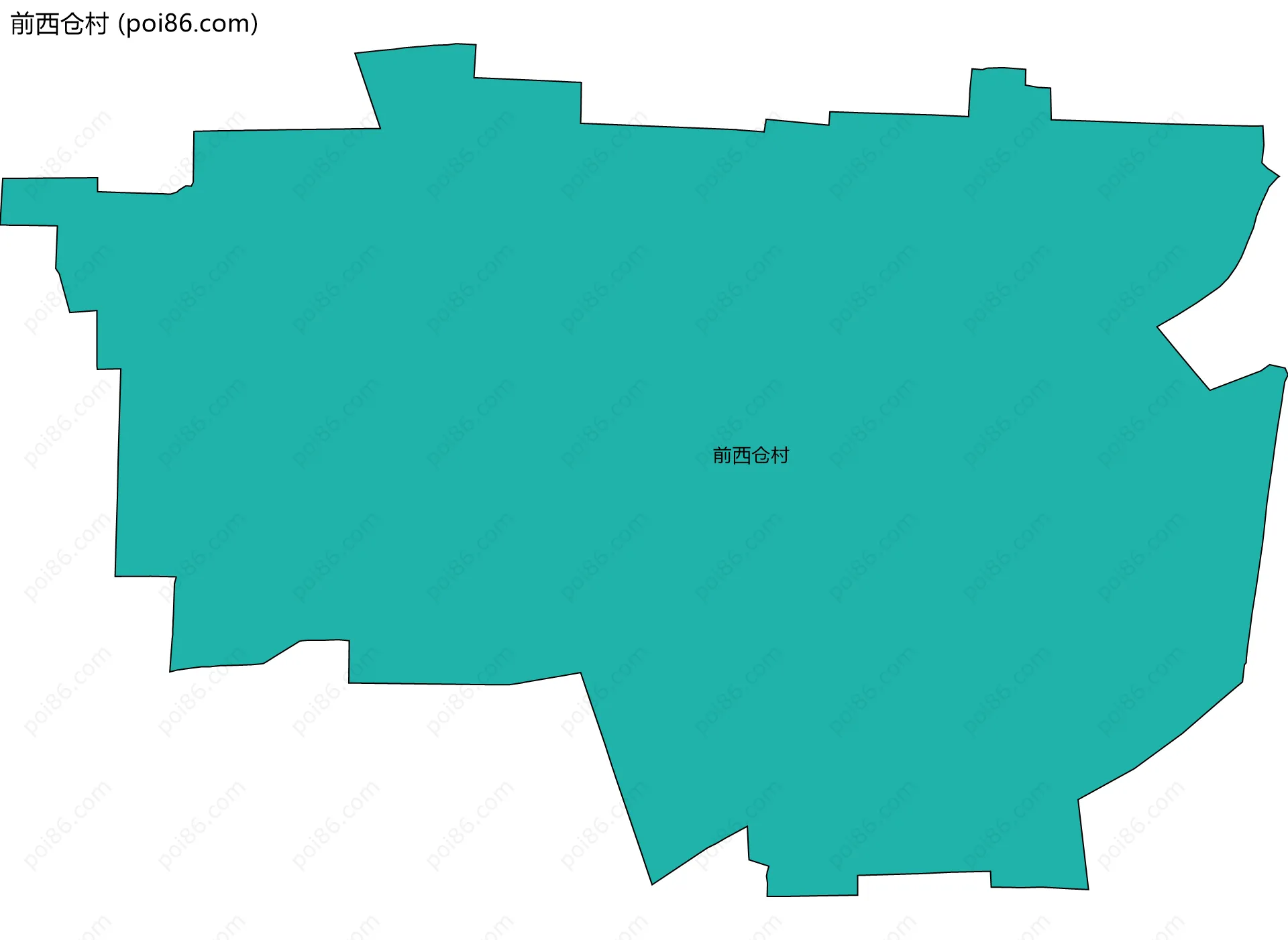 前西仓村边界地图