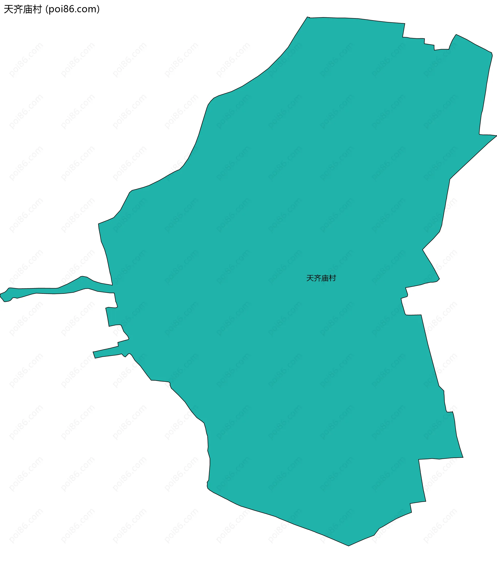 天齐庙村边界地图