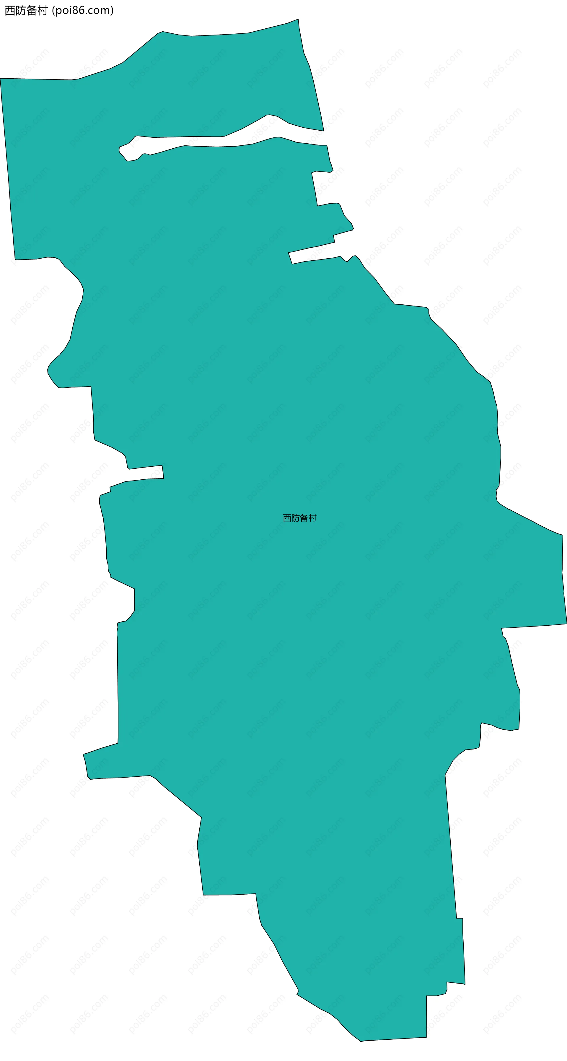 西防备村边界地图