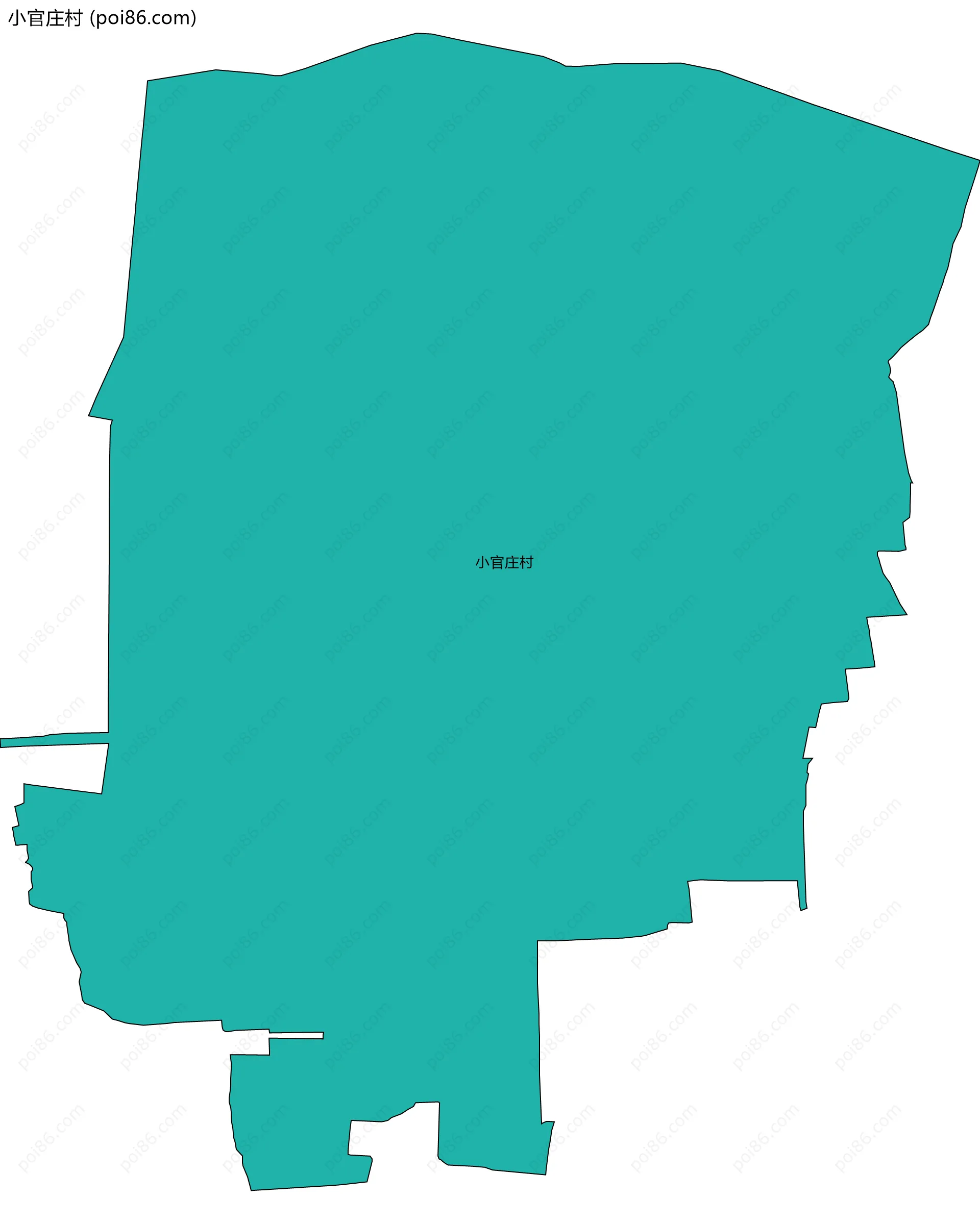 小官庄村边界地图