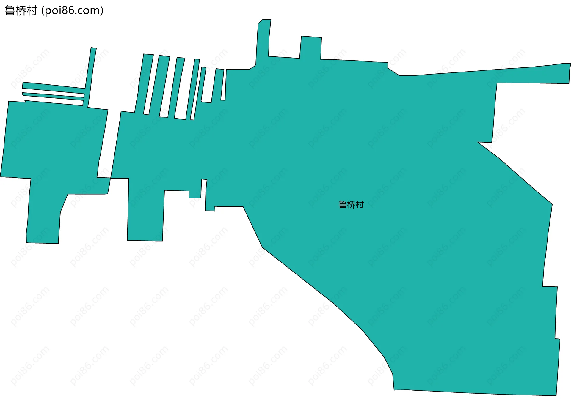 鲁桥村边界地图