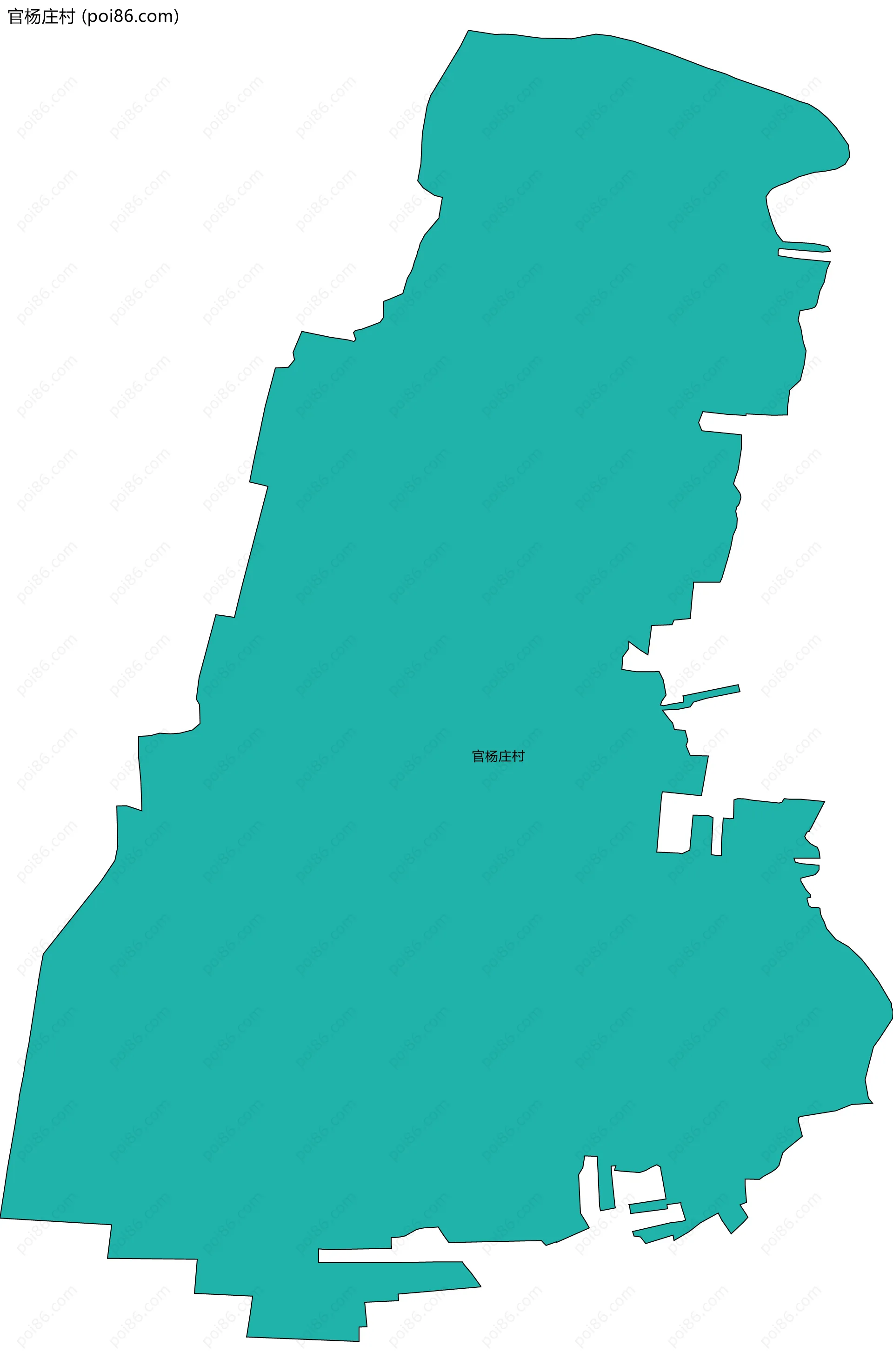 官杨庄村边界地图