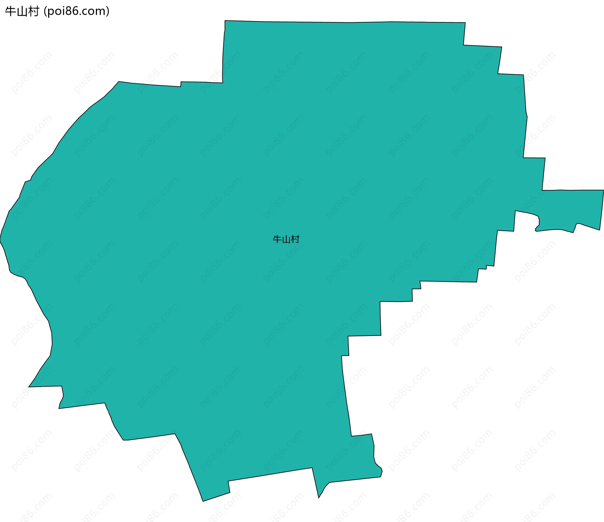 牛山村边界地图