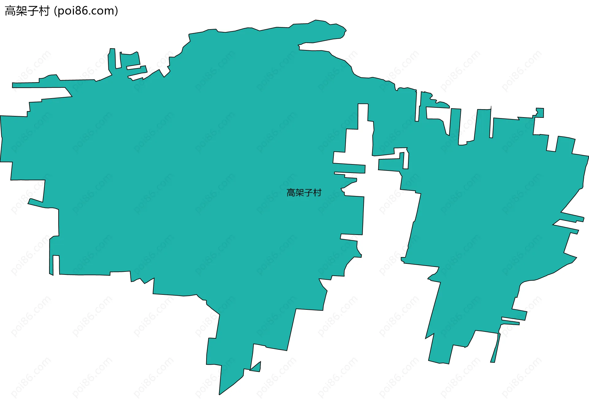 高架子村边界地图
