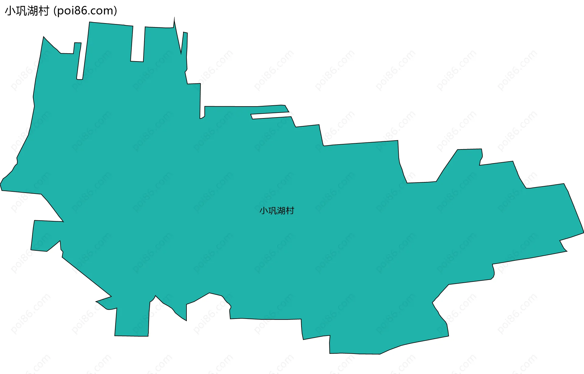 小巩湖村边界地图
