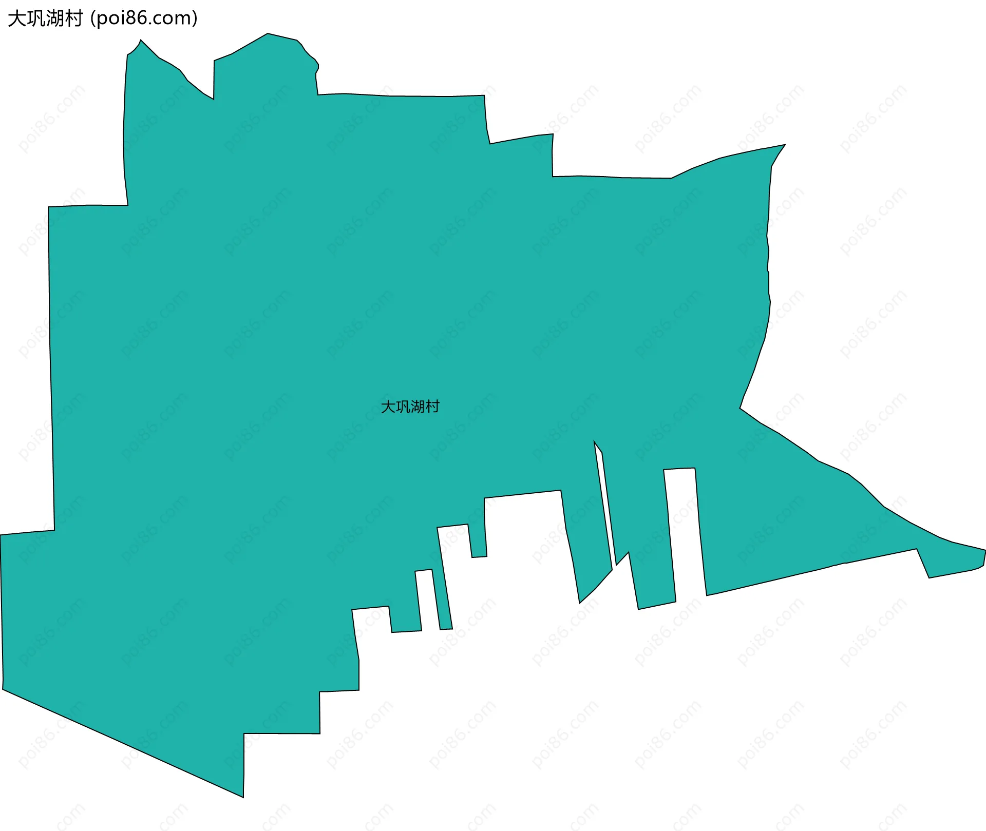 大巩湖村边界地图