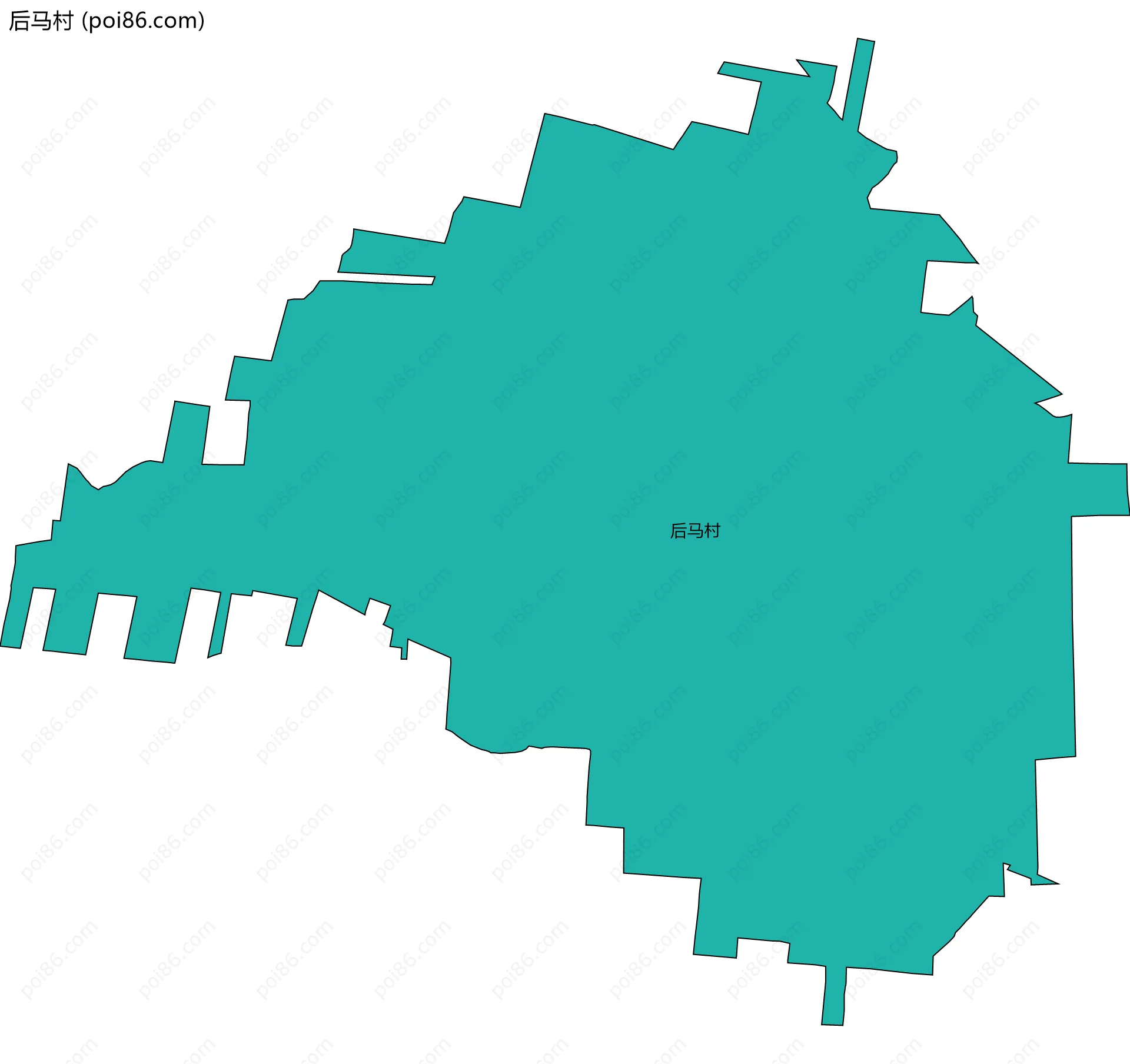 后马村边界地图