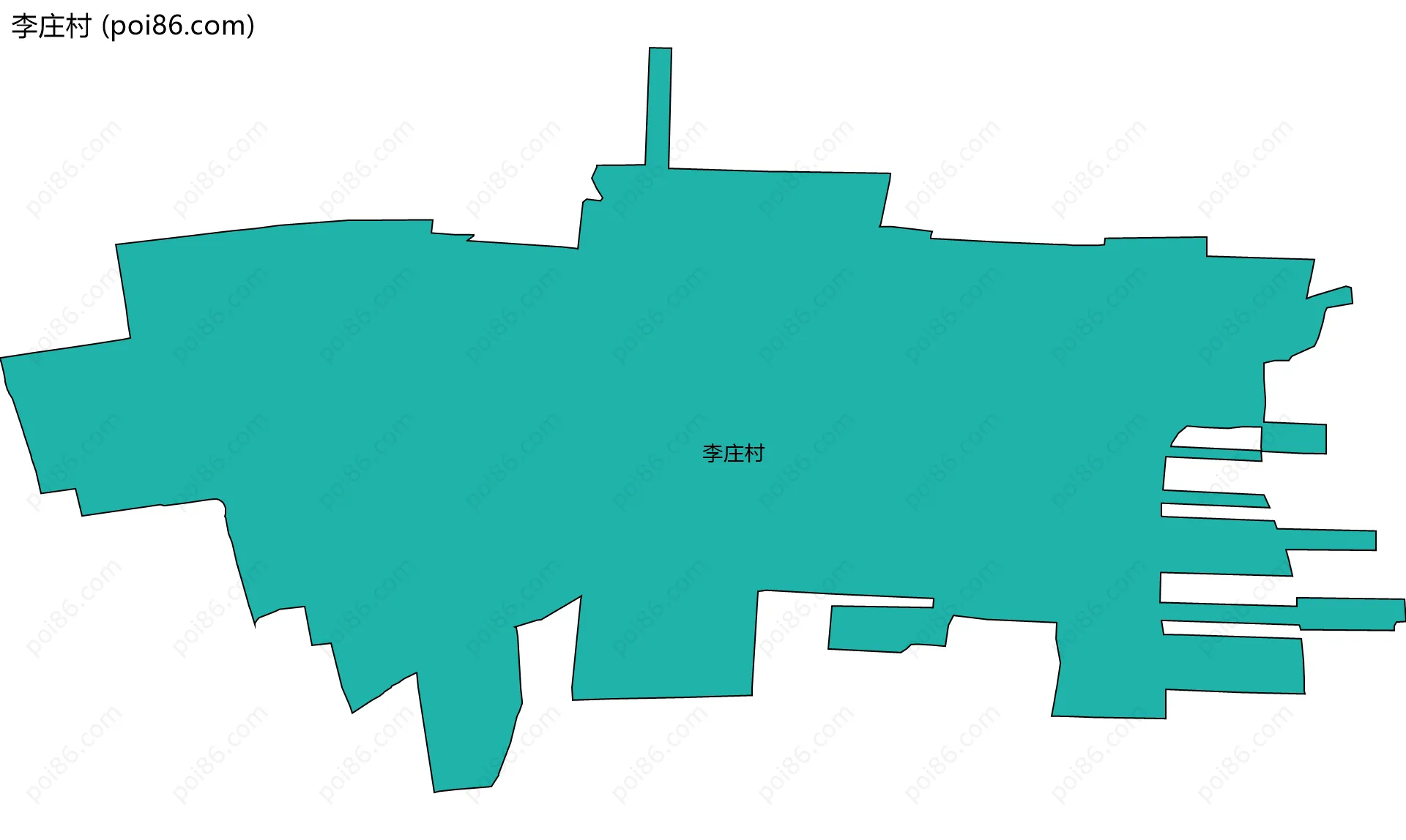 李庄村边界地图