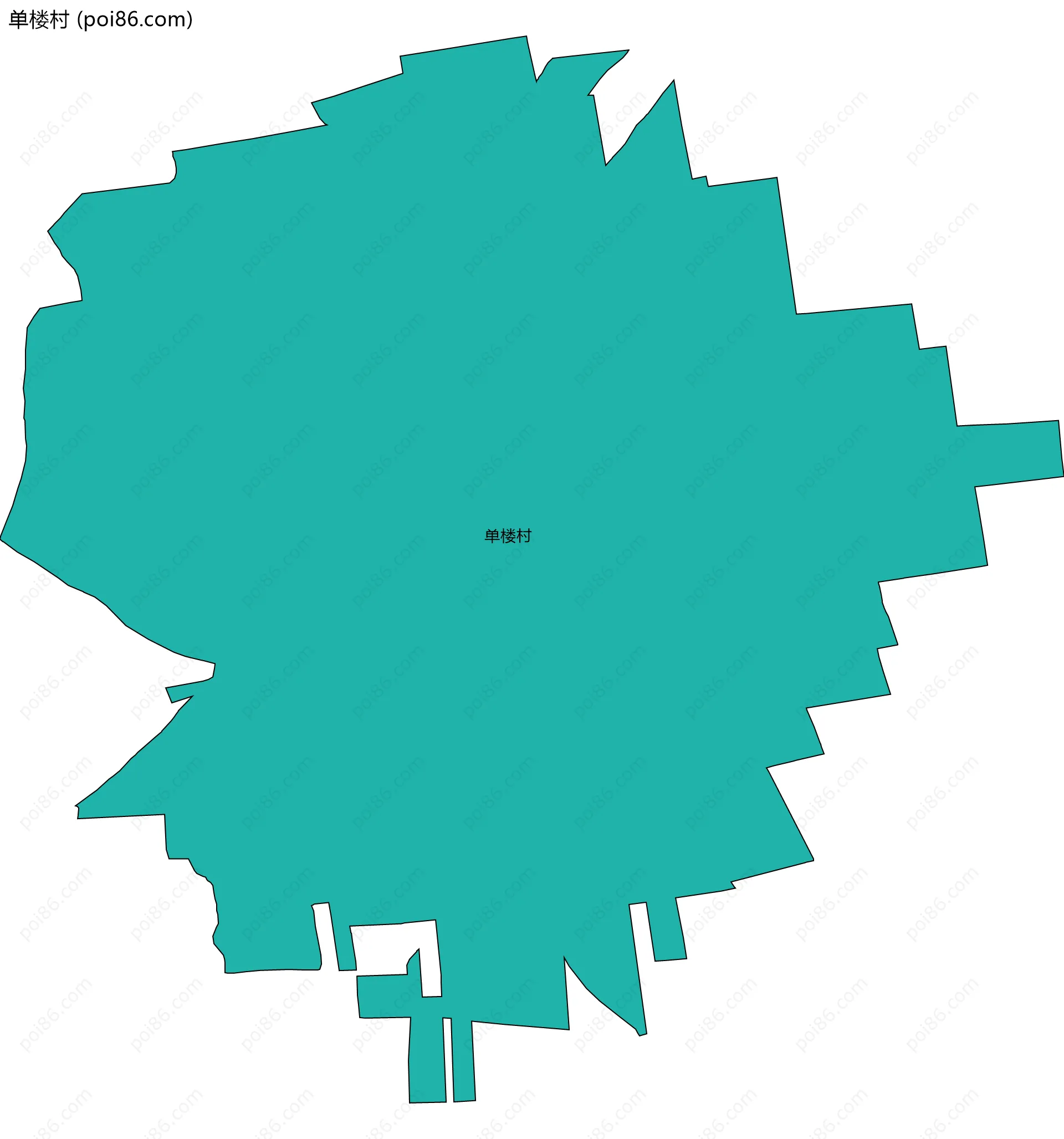 单楼村边界地图