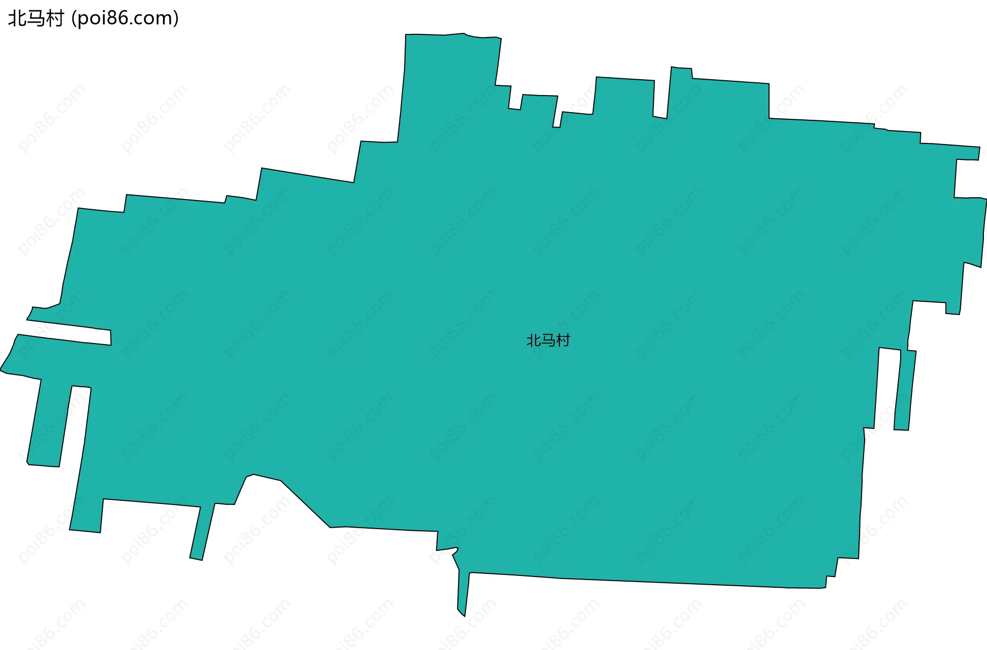 北马村边界地图