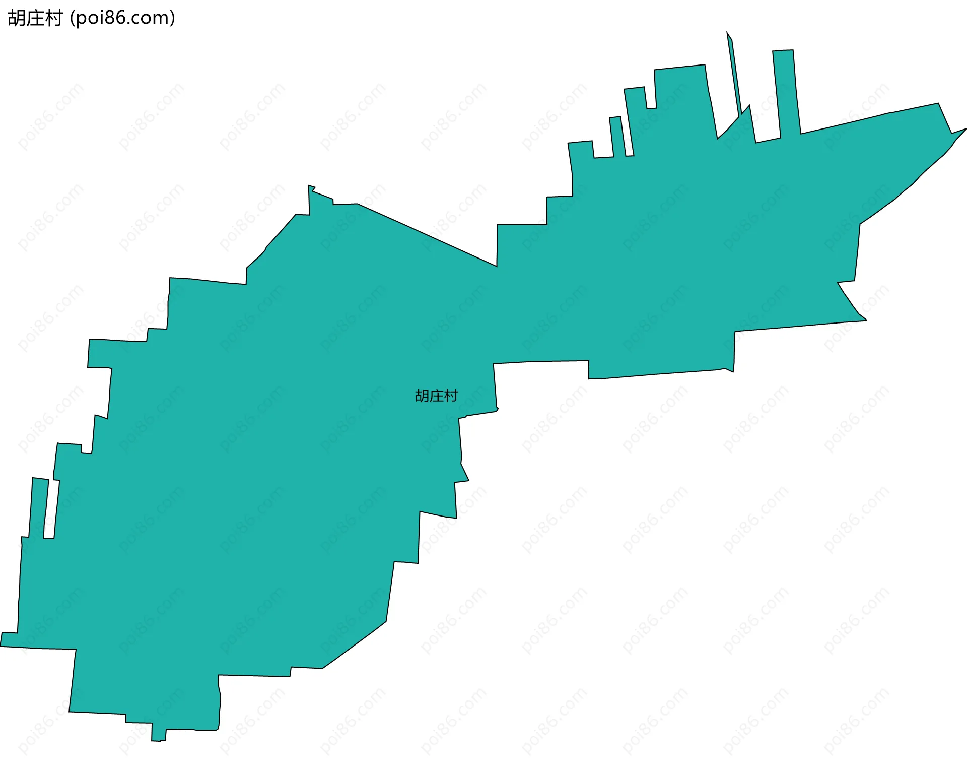 胡庄村边界地图