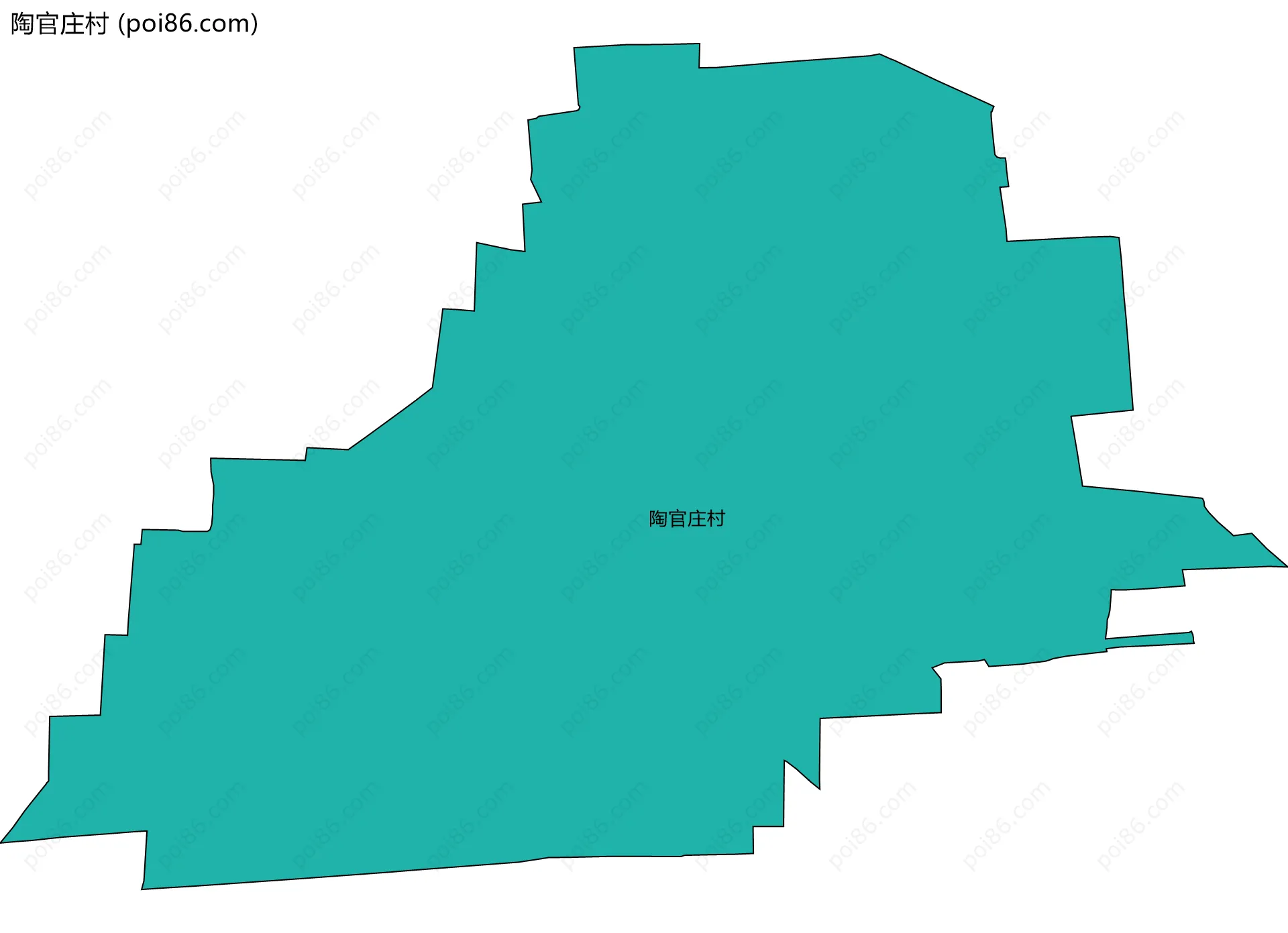 陶官庄村边界地图