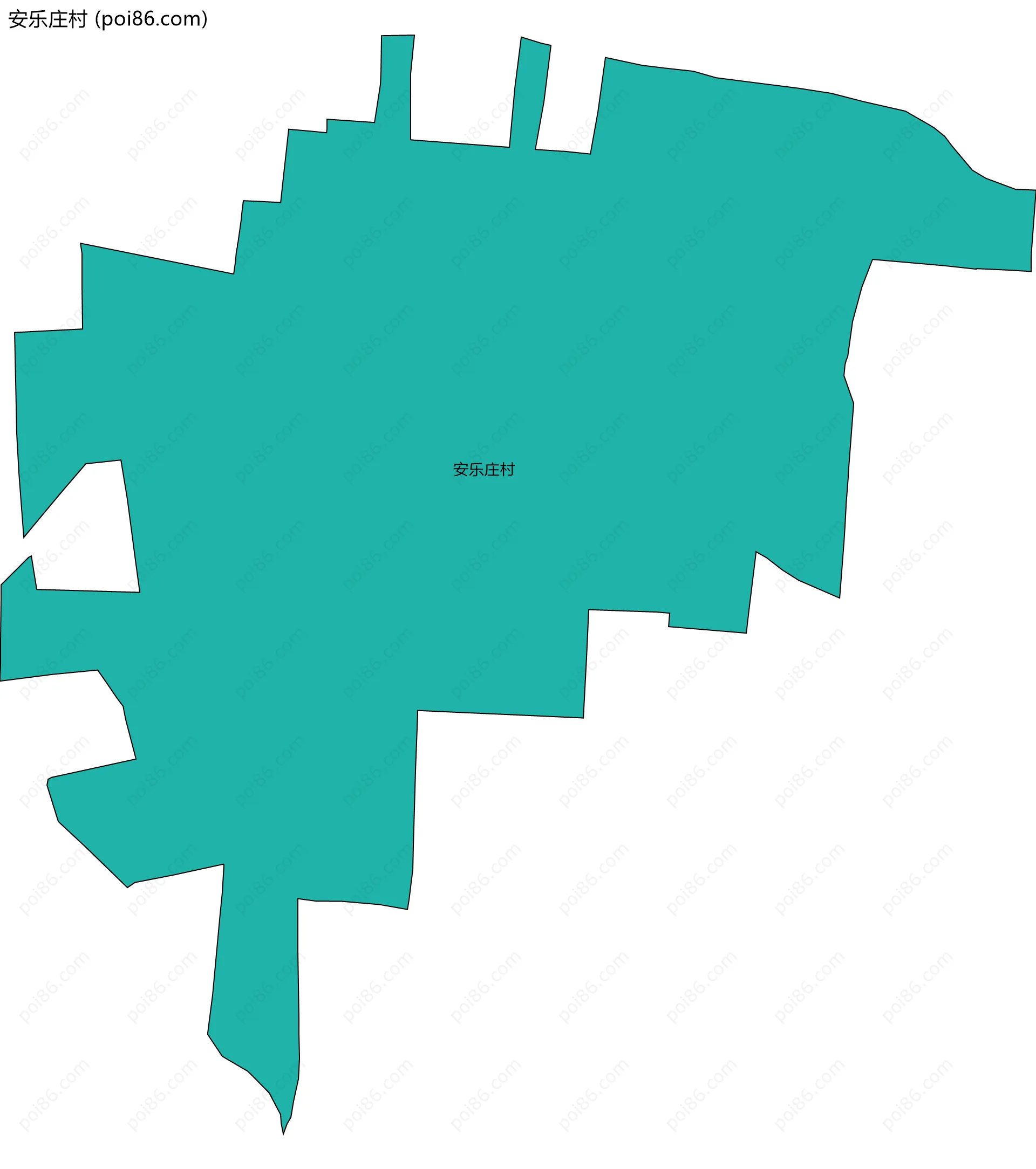 安乐庄村边界地图