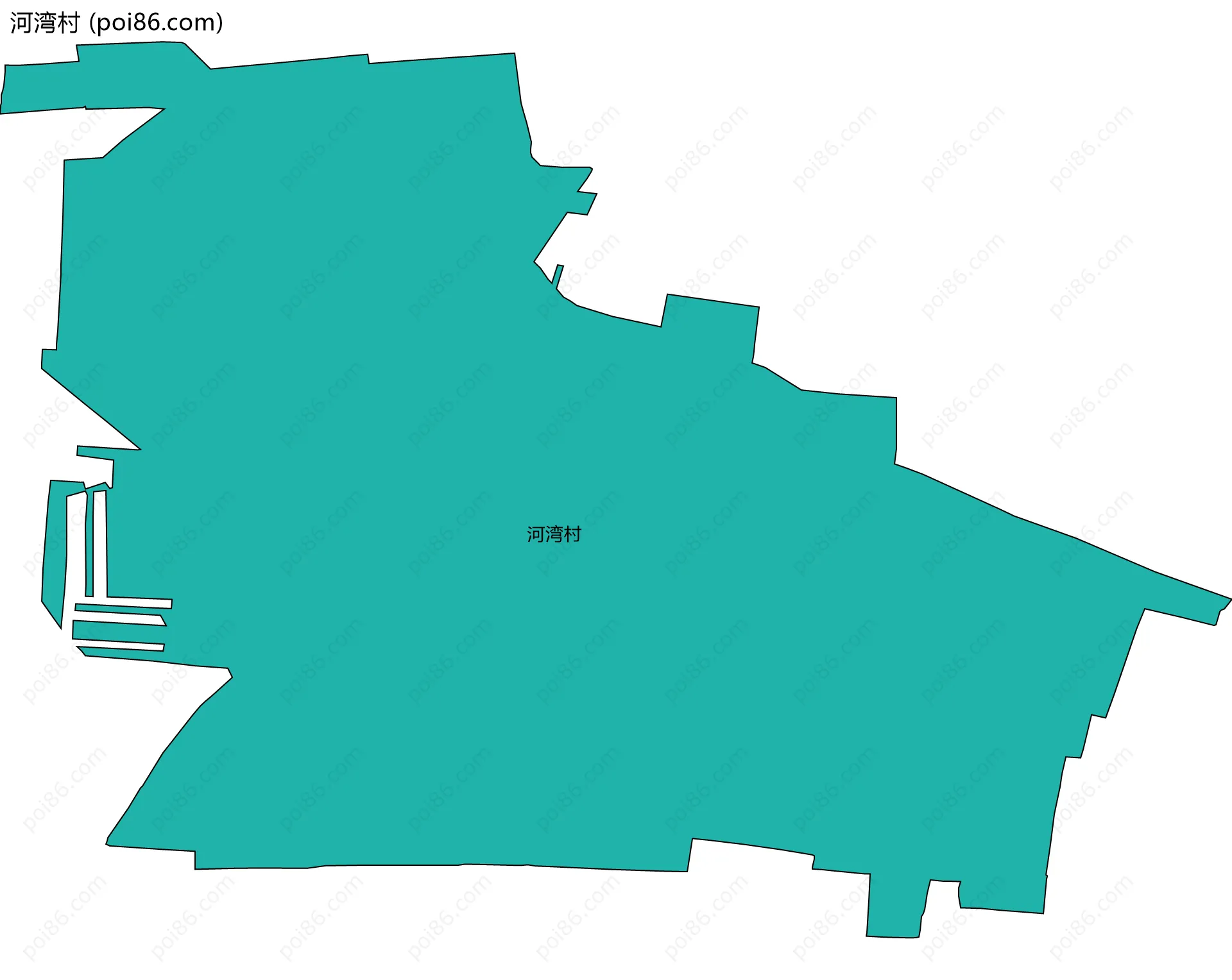 河湾村边界地图