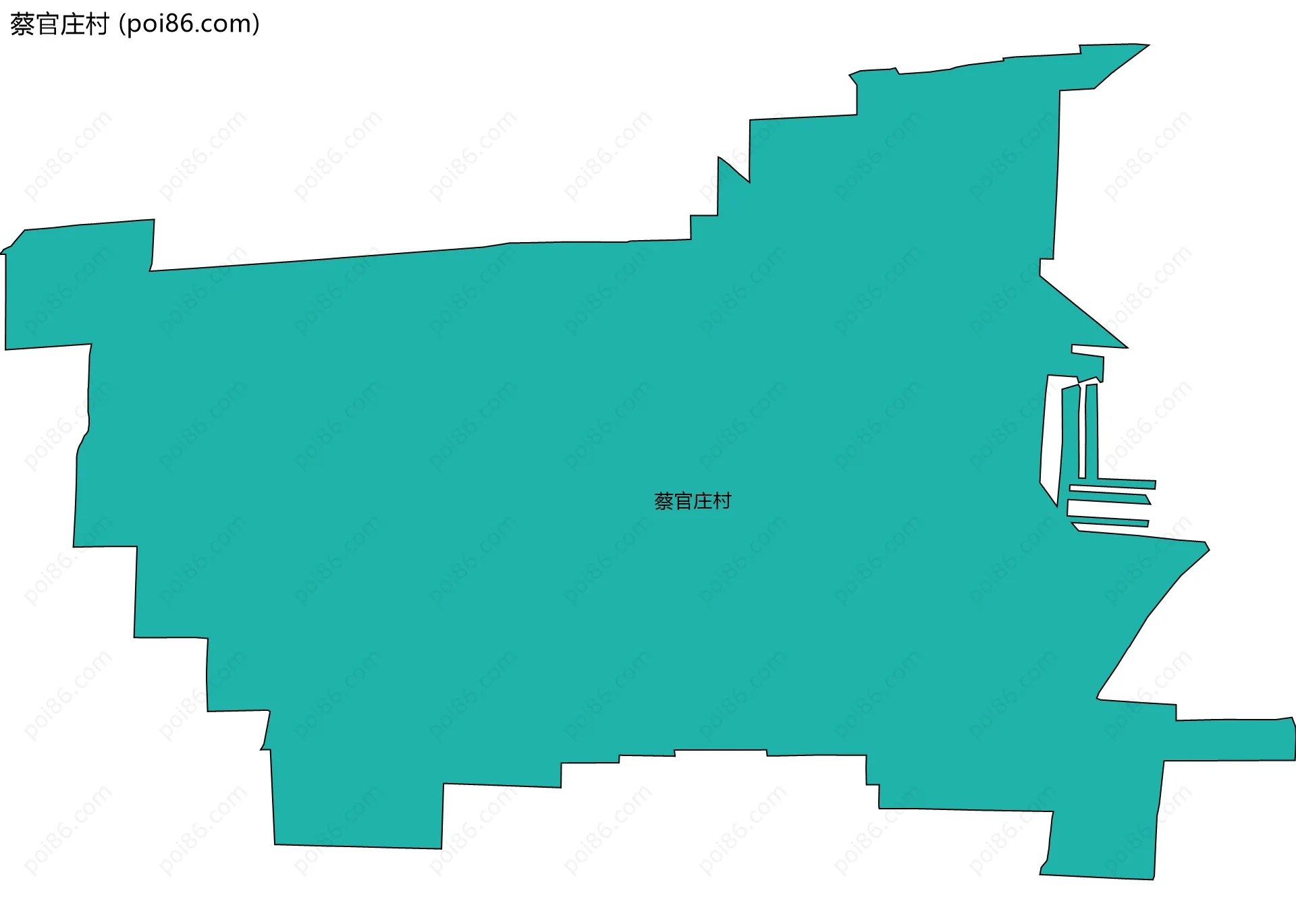 蔡官庄村边界地图