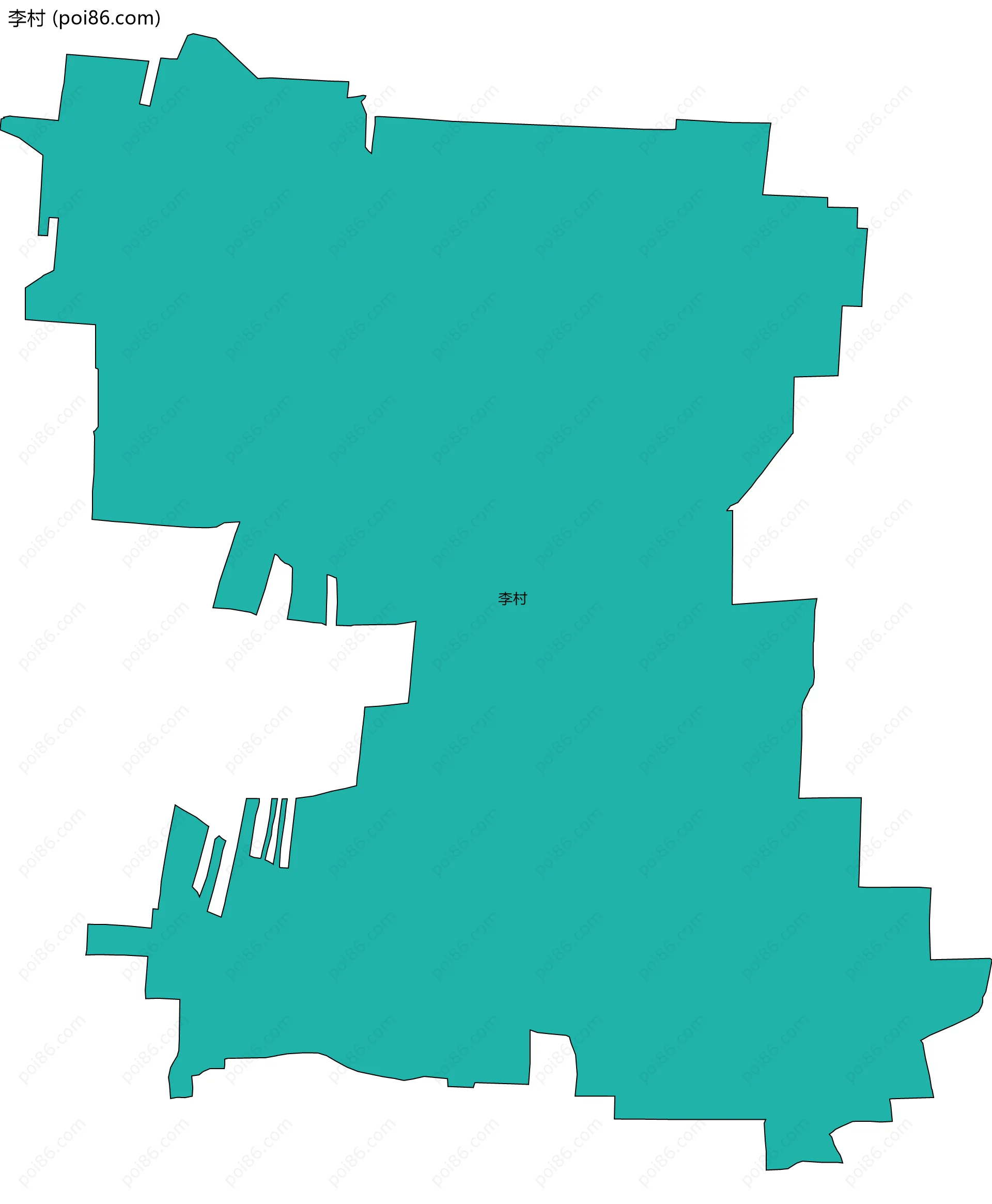 李村边界地图