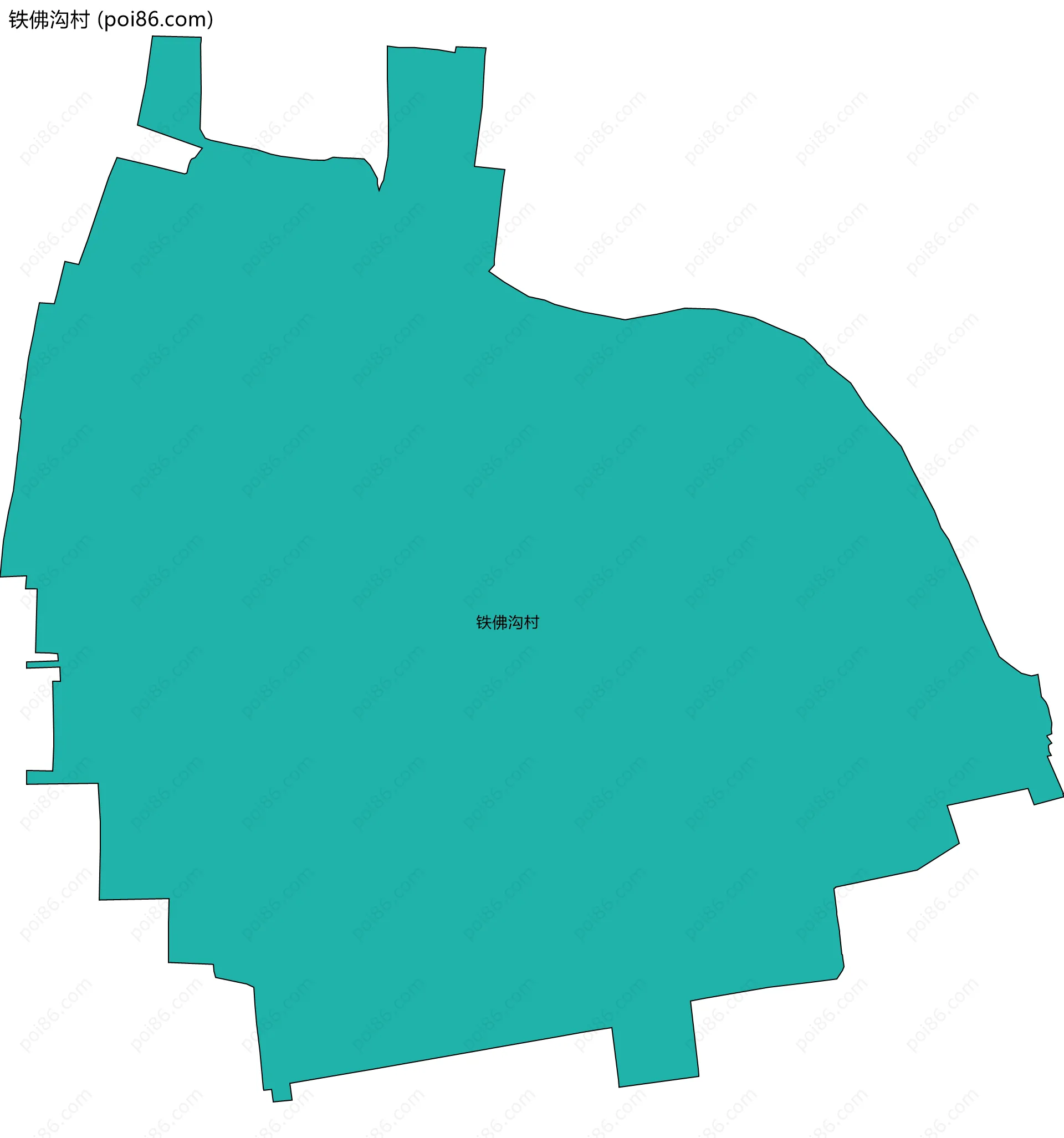铁佛沟村边界地图