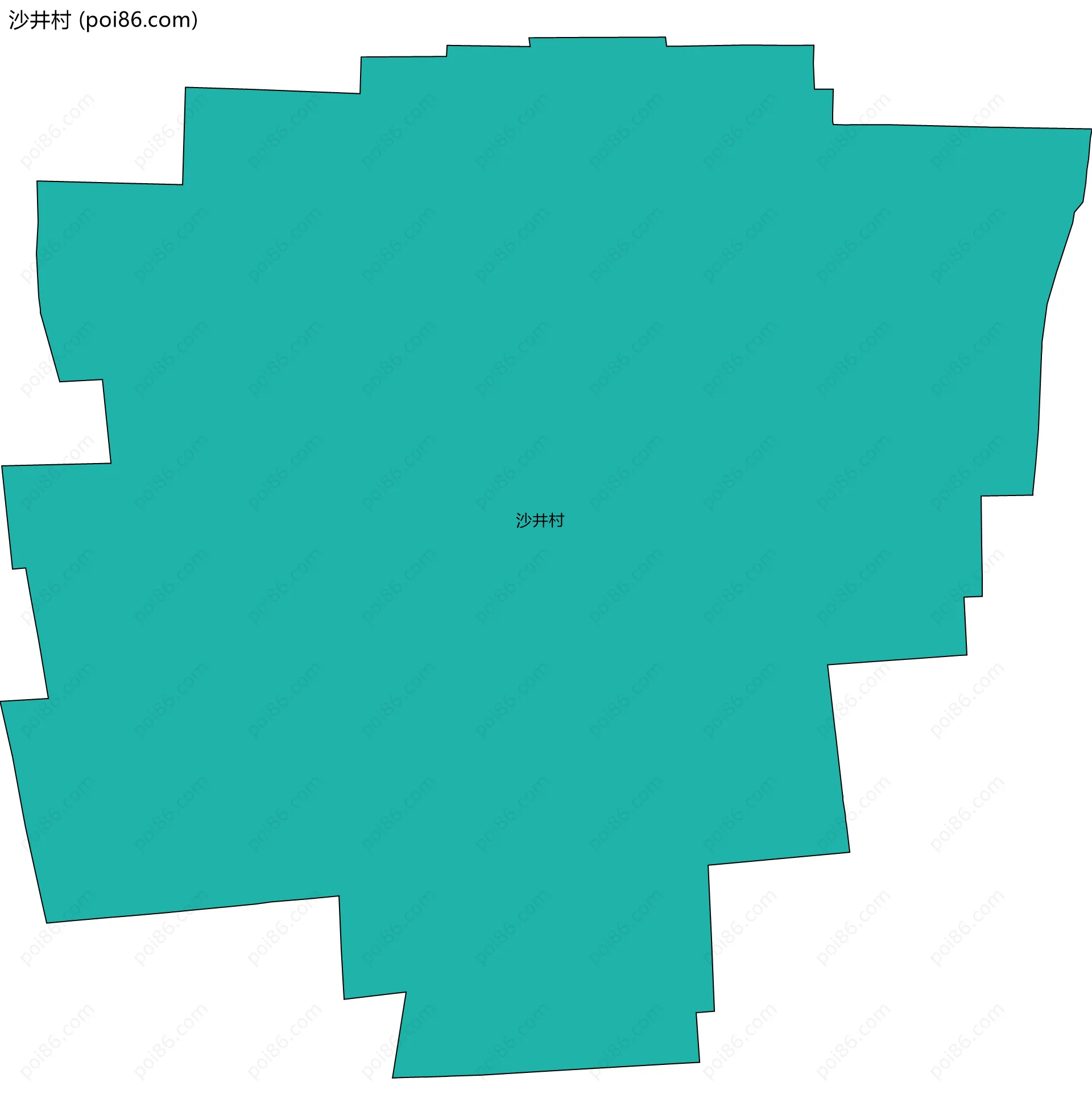 沙井村边界地图