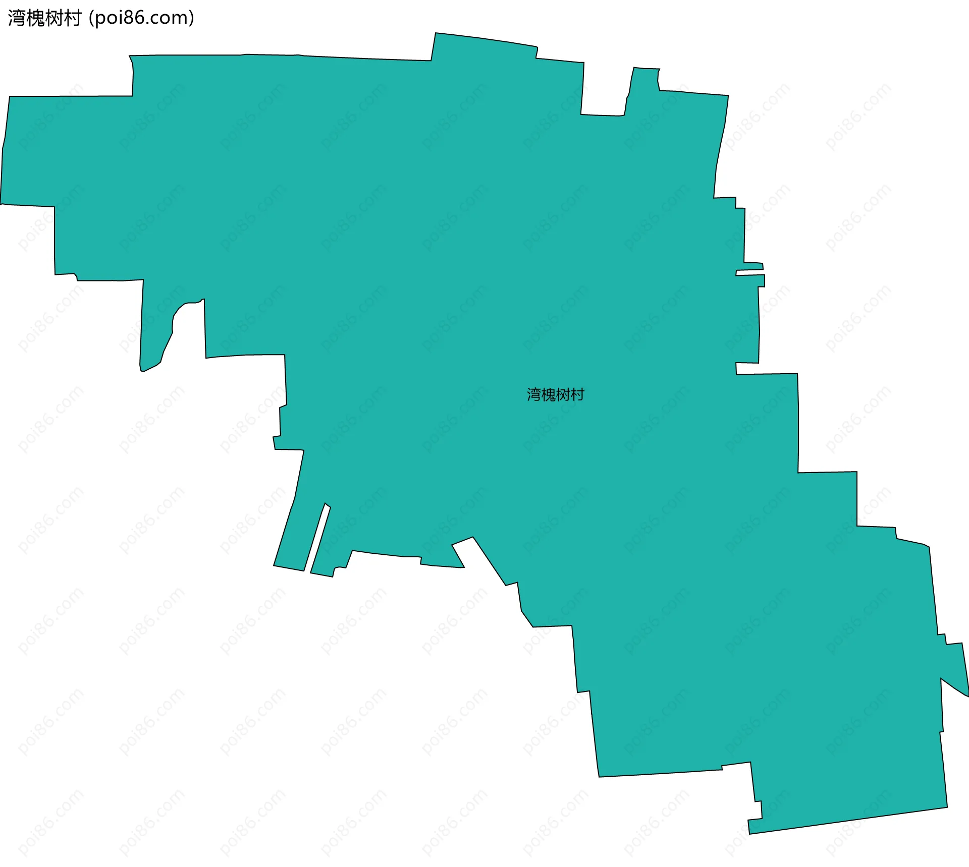 湾槐树村边界地图