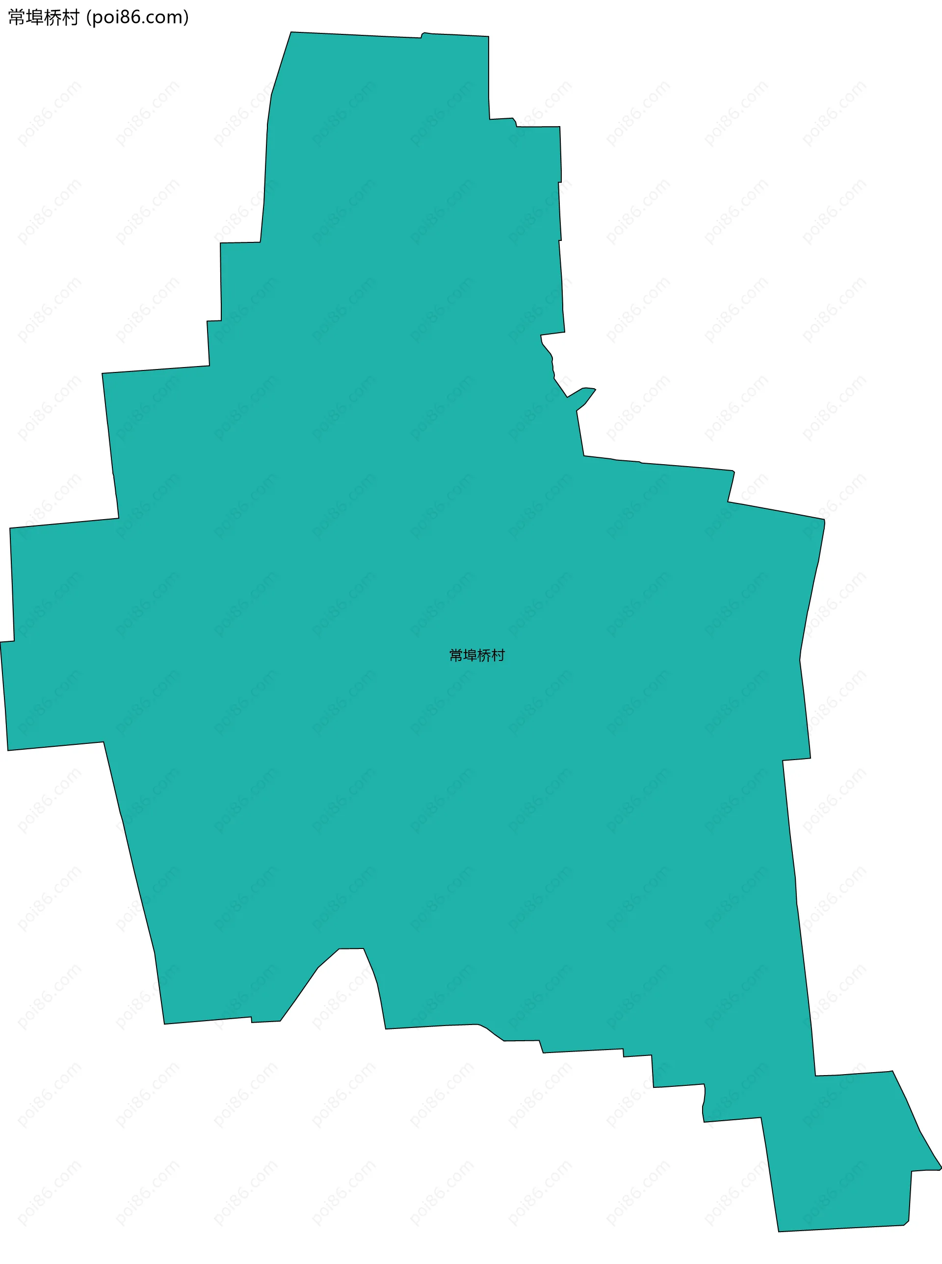 常埠桥村边界地图