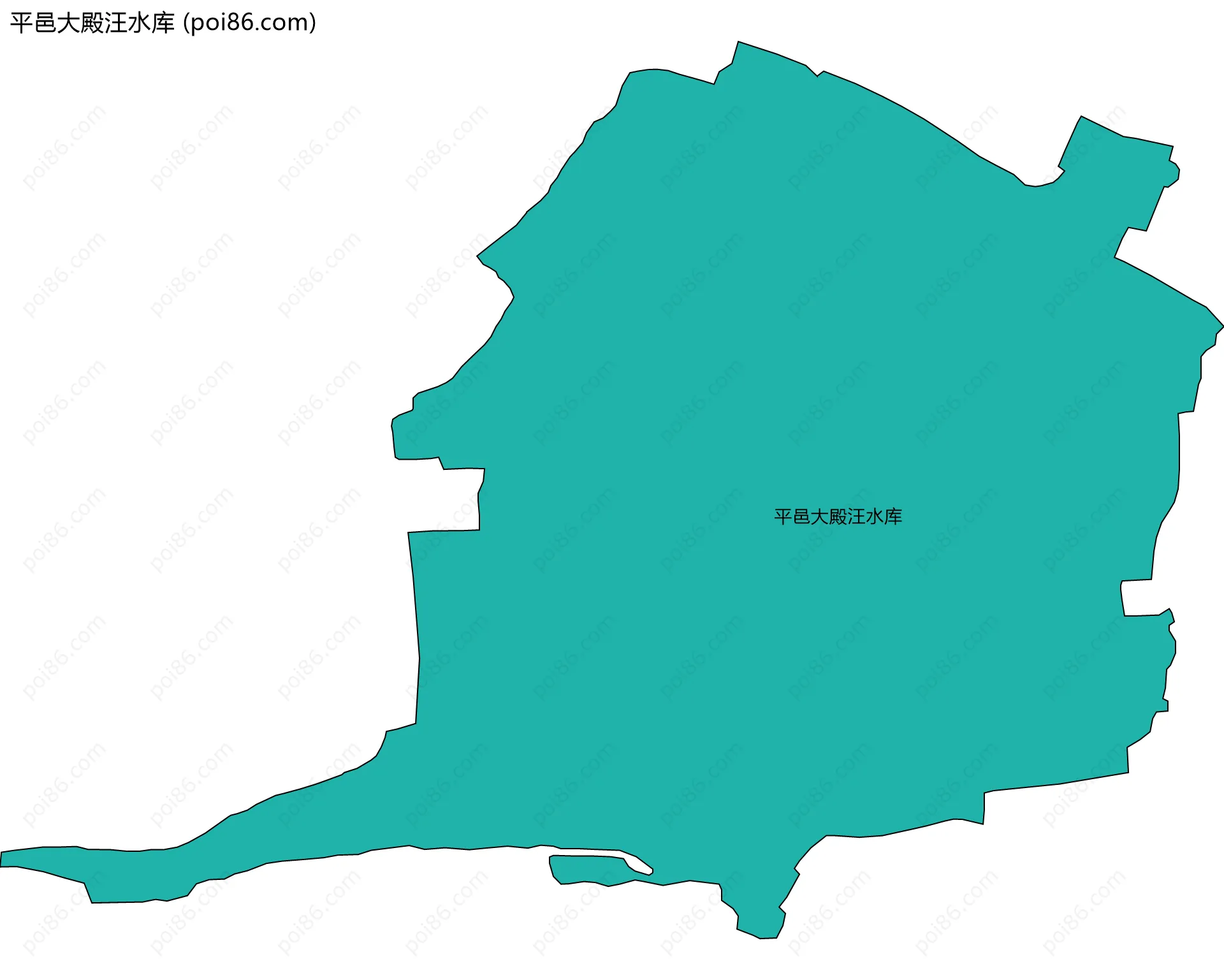 平邑大殿汪水库边界地图