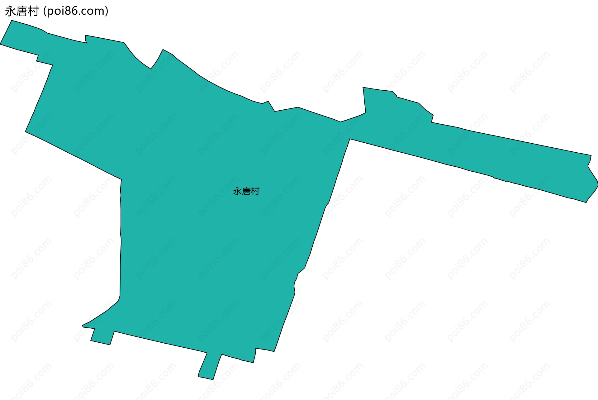 永唐村边界地图