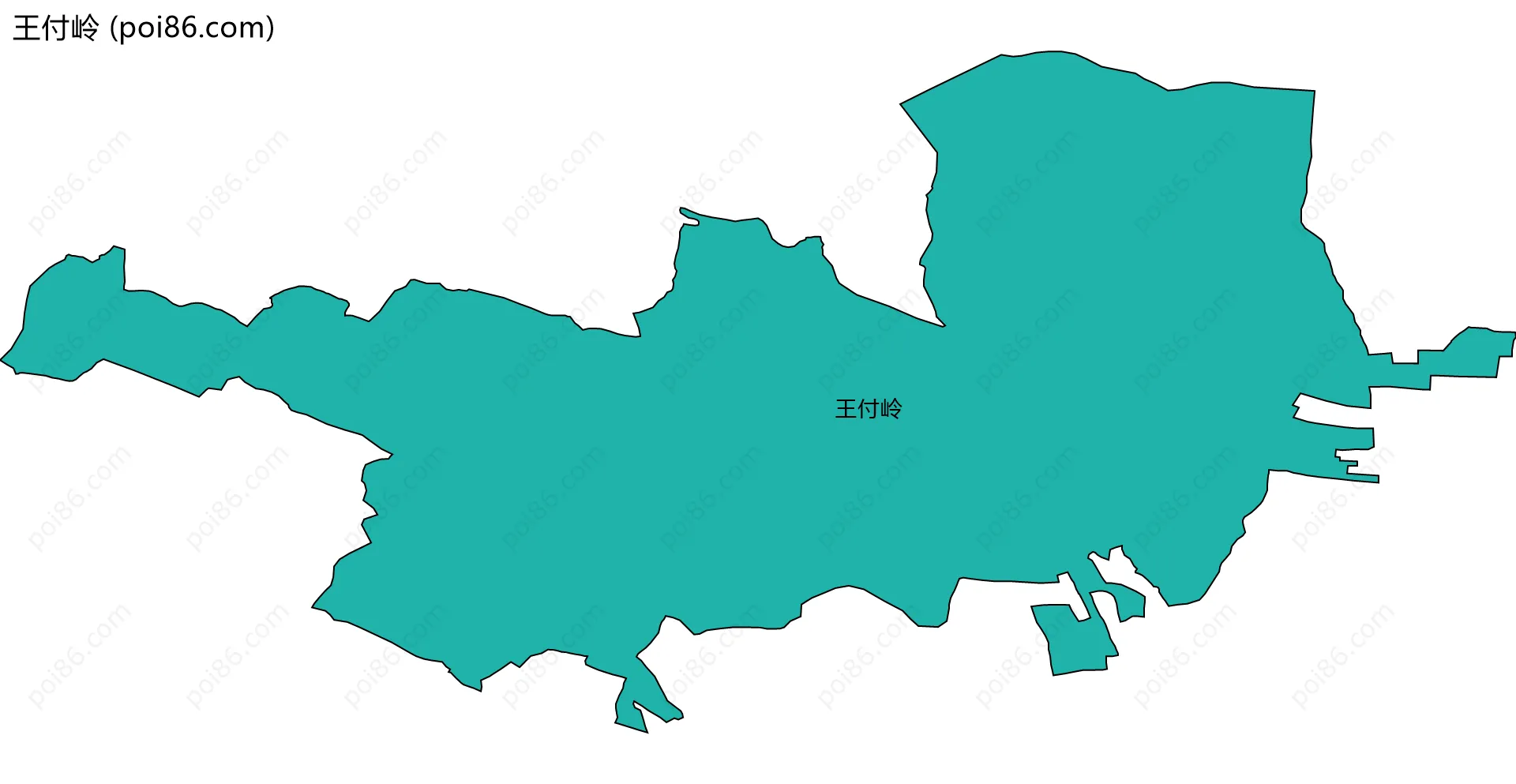 王付岭边界地图