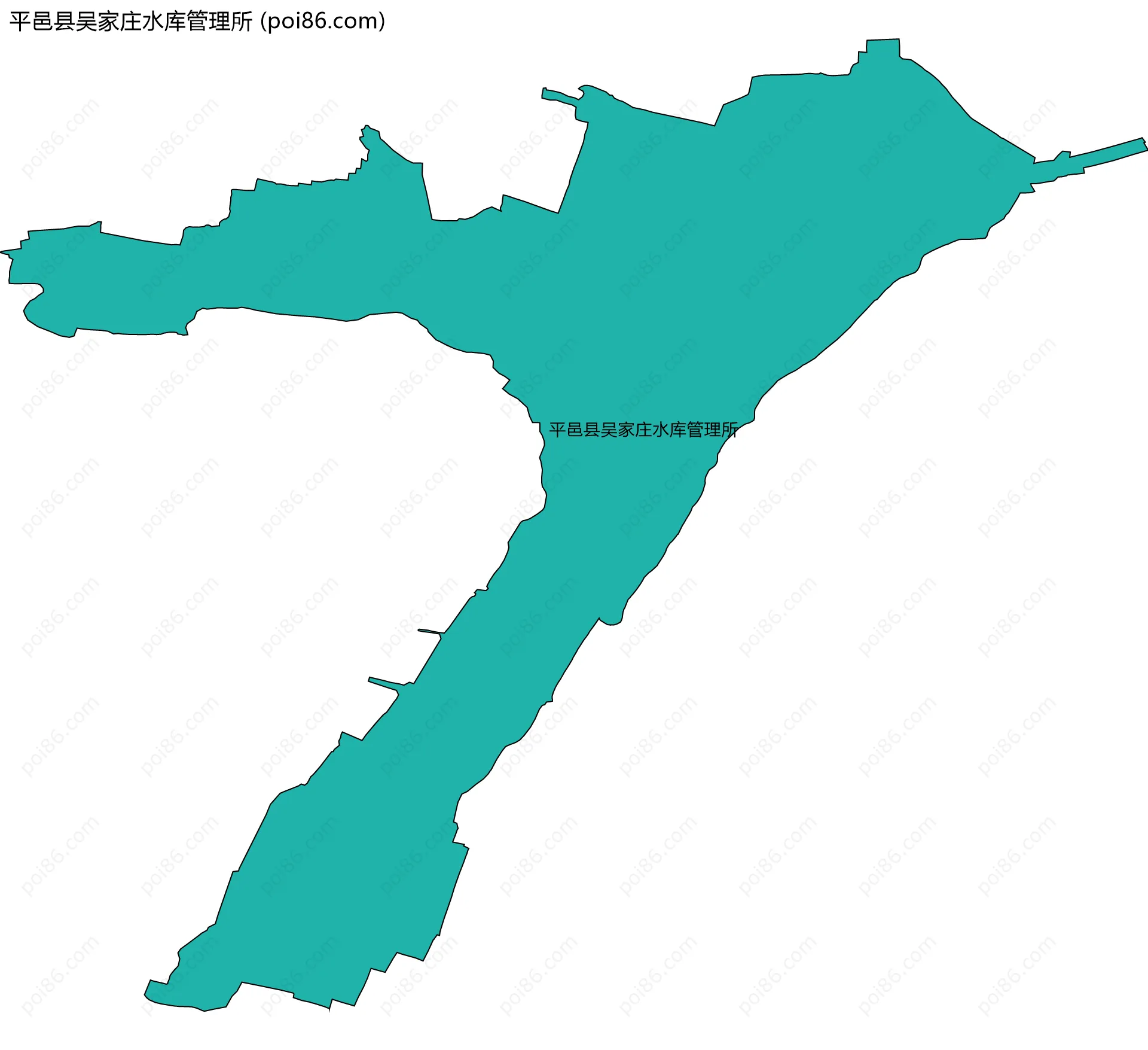 平邑县吴家庄水库管理所边界地图